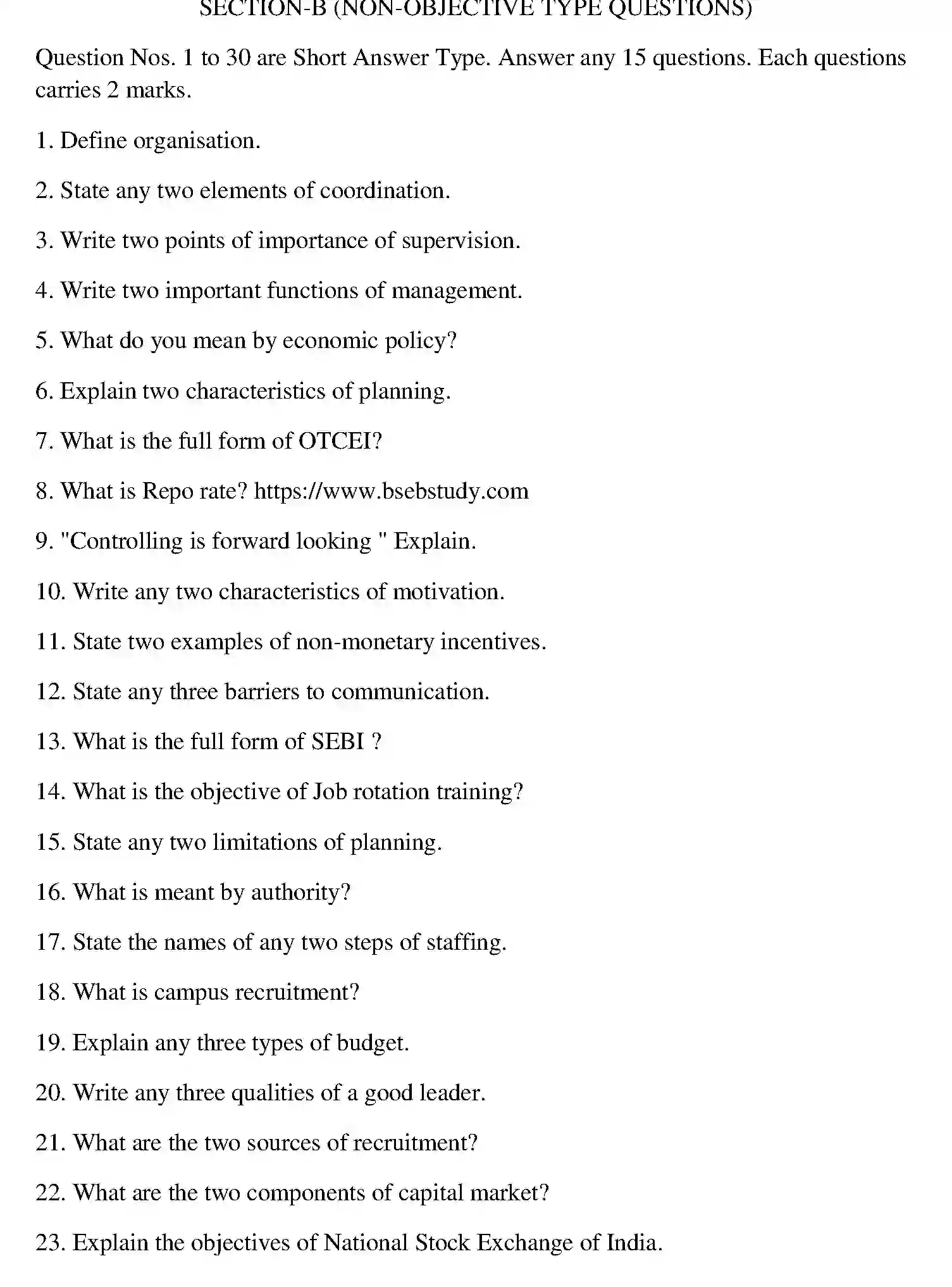 Bihar Board Class 12 2022 BUSINESS-STUDIES Question Bank - Page 51