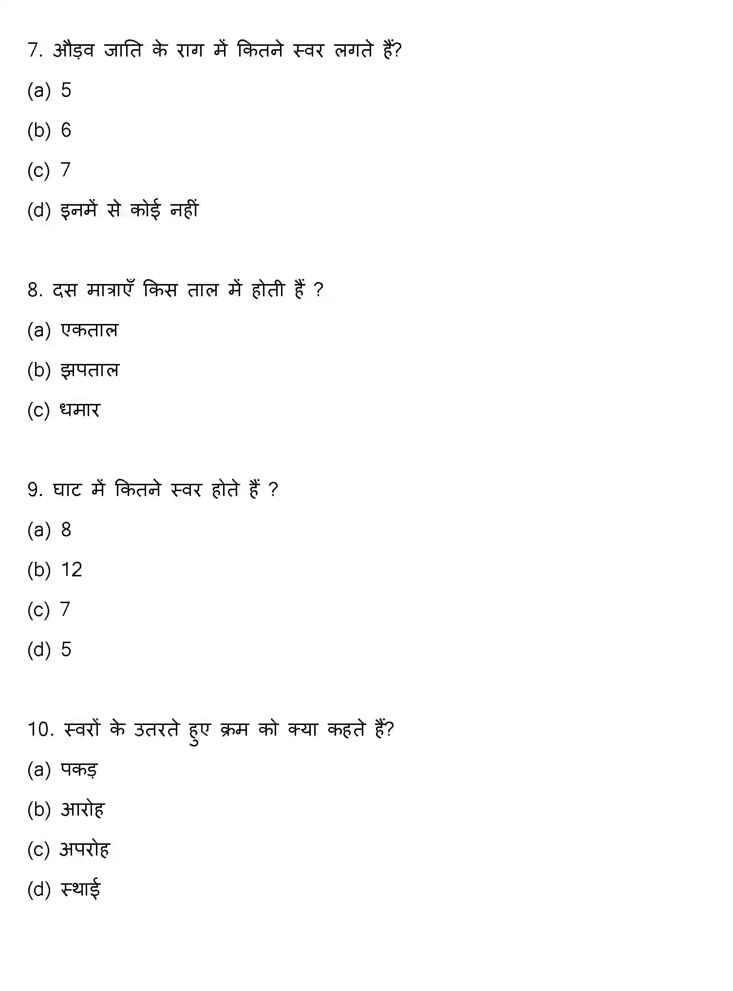 Bihar Board Class 12 2022 MUSIC Question Bank - Page 3
