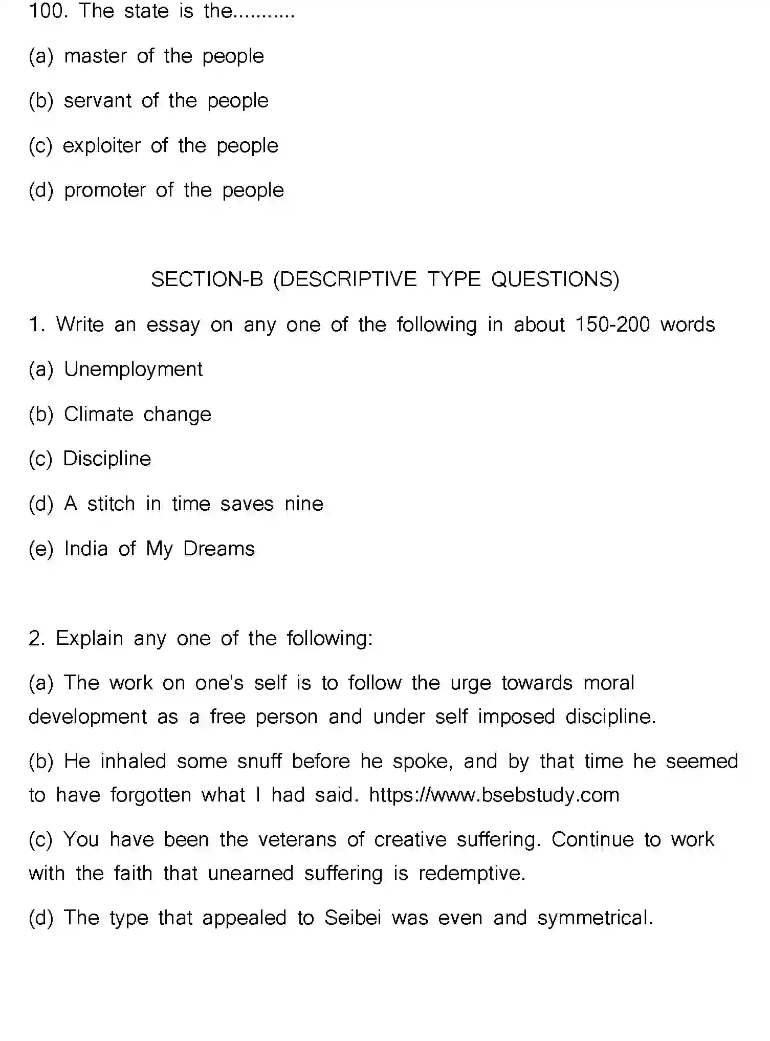 Bihar Board Class 12 2023 ENGLISH Question Bank - Page 27