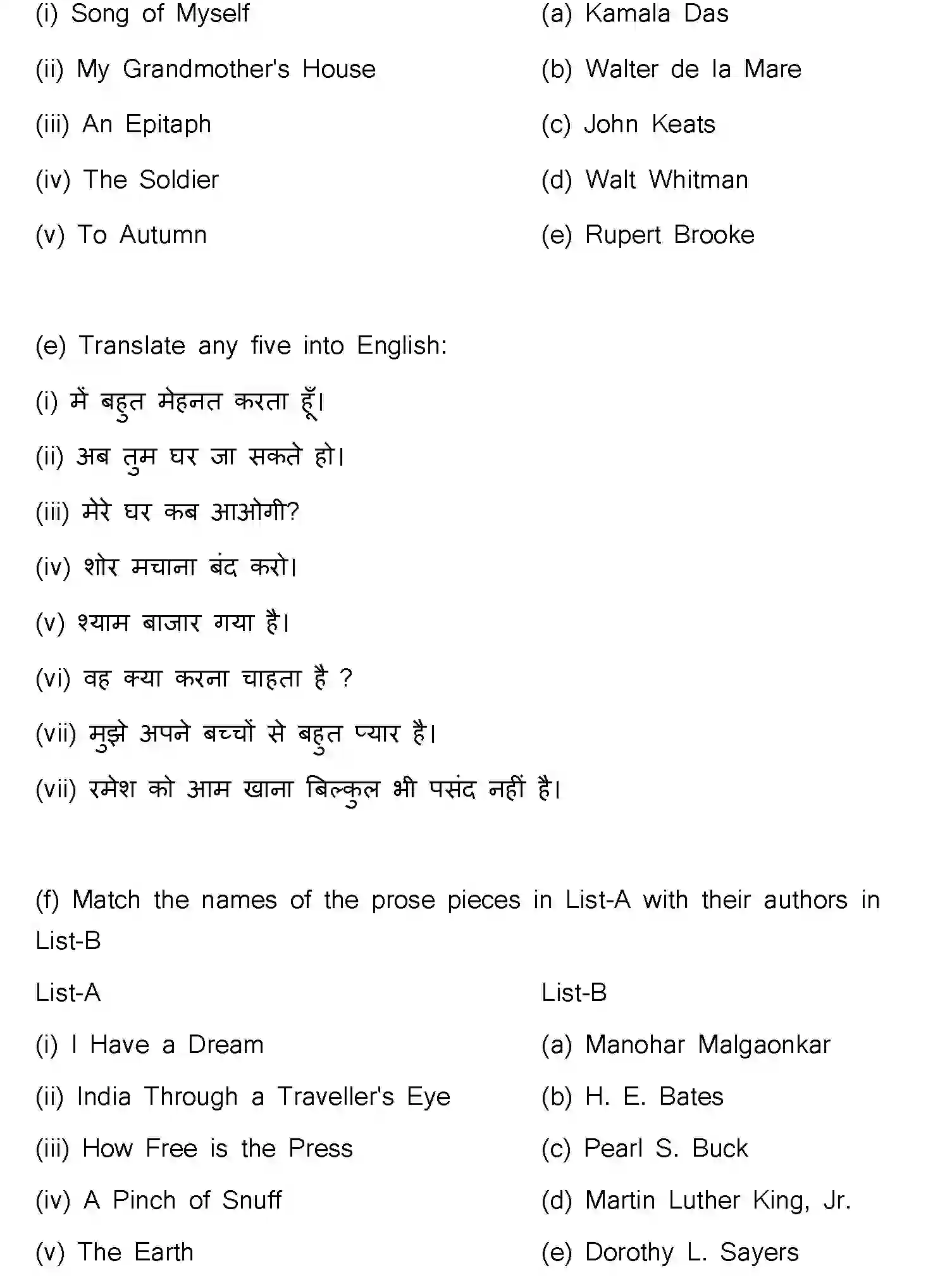 Bihar Board Class 12 2023 ENGLISH Question Bank - Page 30