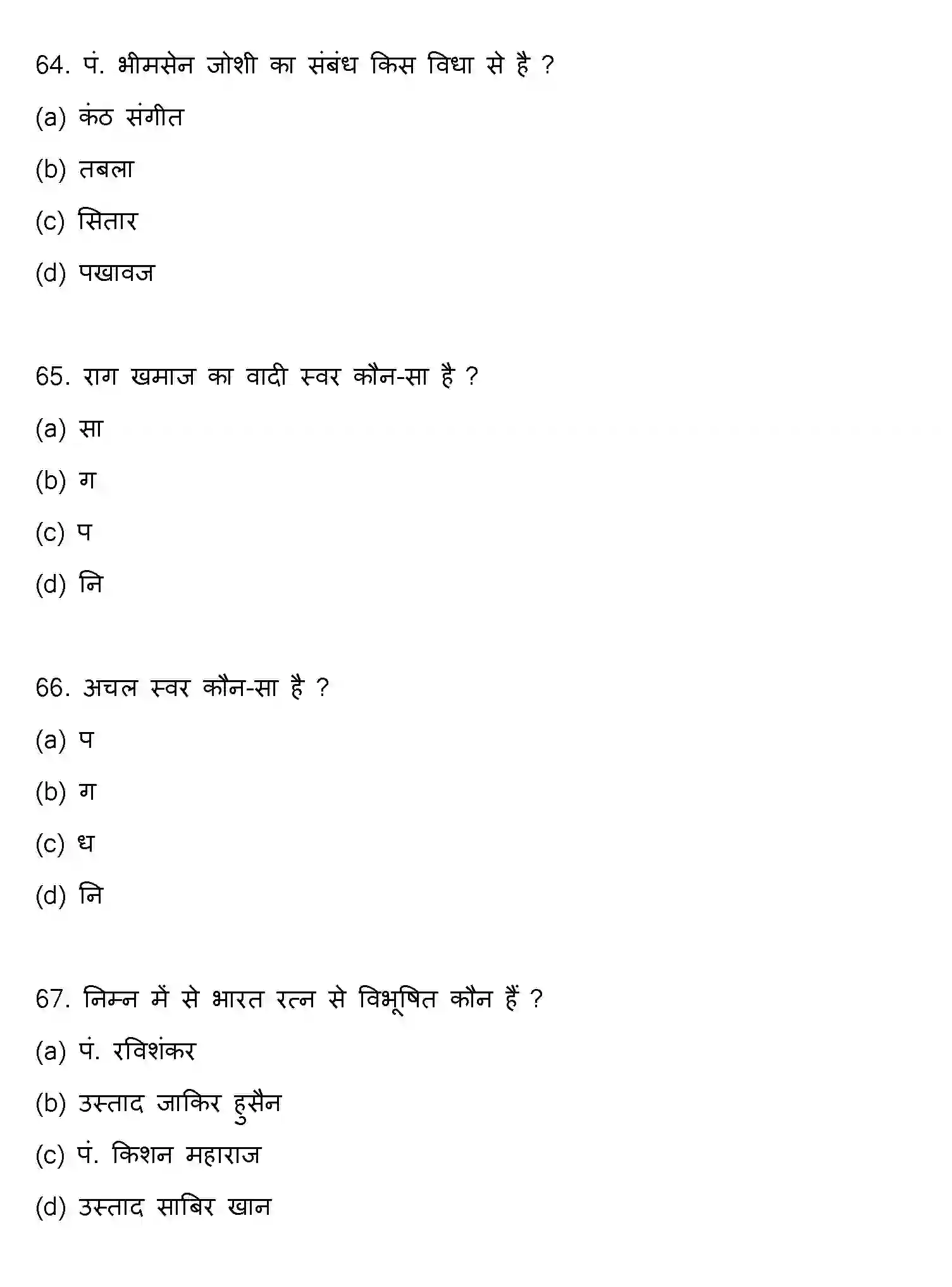 Bihar Board Class 12 2023 MUSIC Question Bank - Page 18