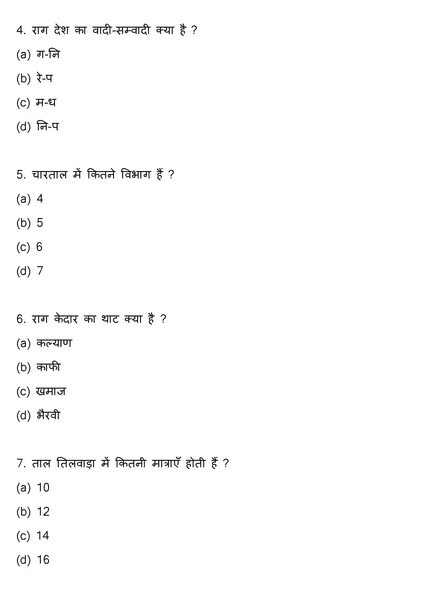 Bihar Board Class 12 2023 MUSIC Question Bank - Page 3