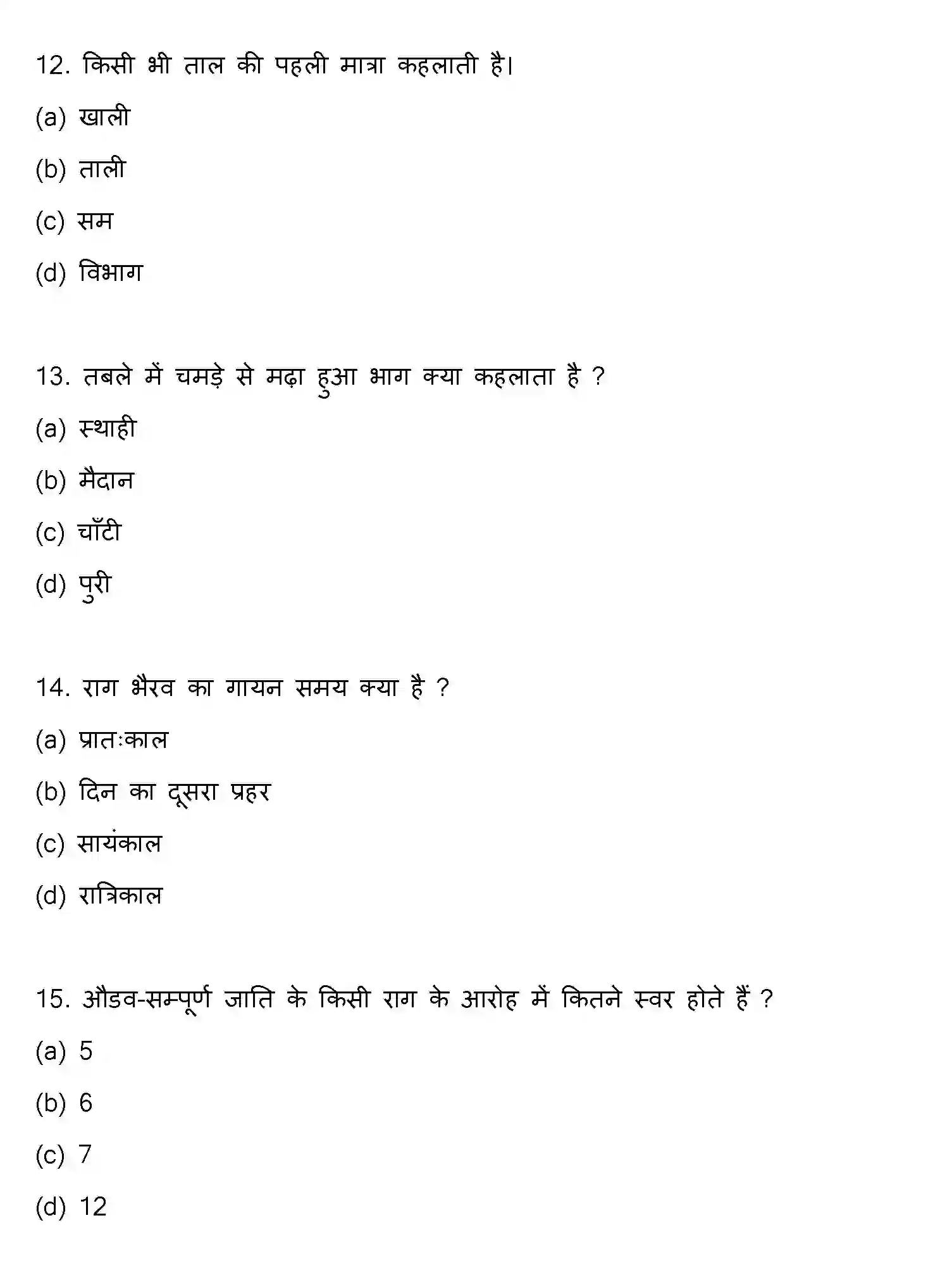 Bihar Board Class 12 2023 MUSIC Question Bank - Page 5