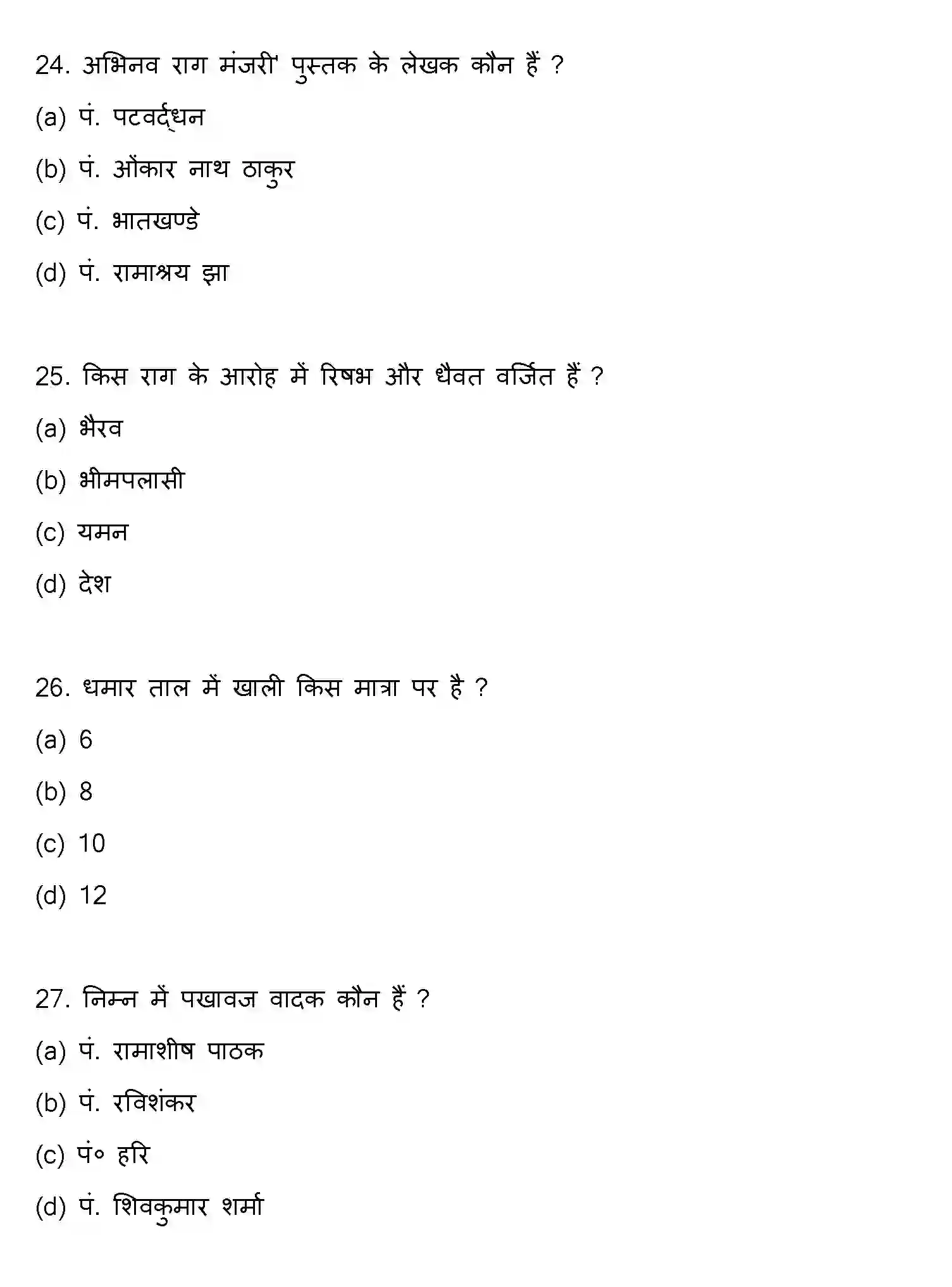Bihar Board Class 12 2023 MUSIC Question Bank - Page 8