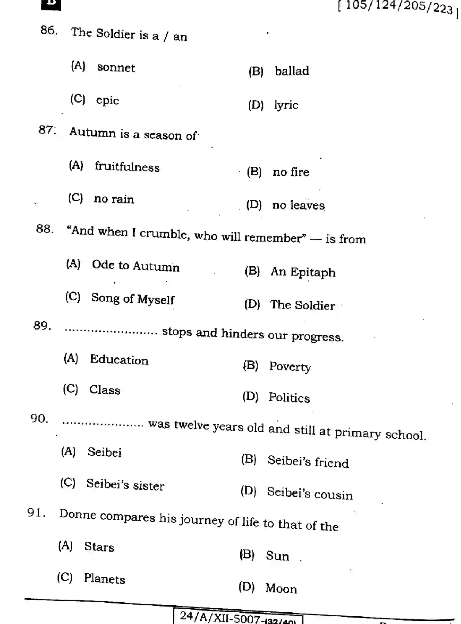 Bihar Board Class 12 2024 ENGLISH-105-124-205-223-SET-B Question Bank - Page 24