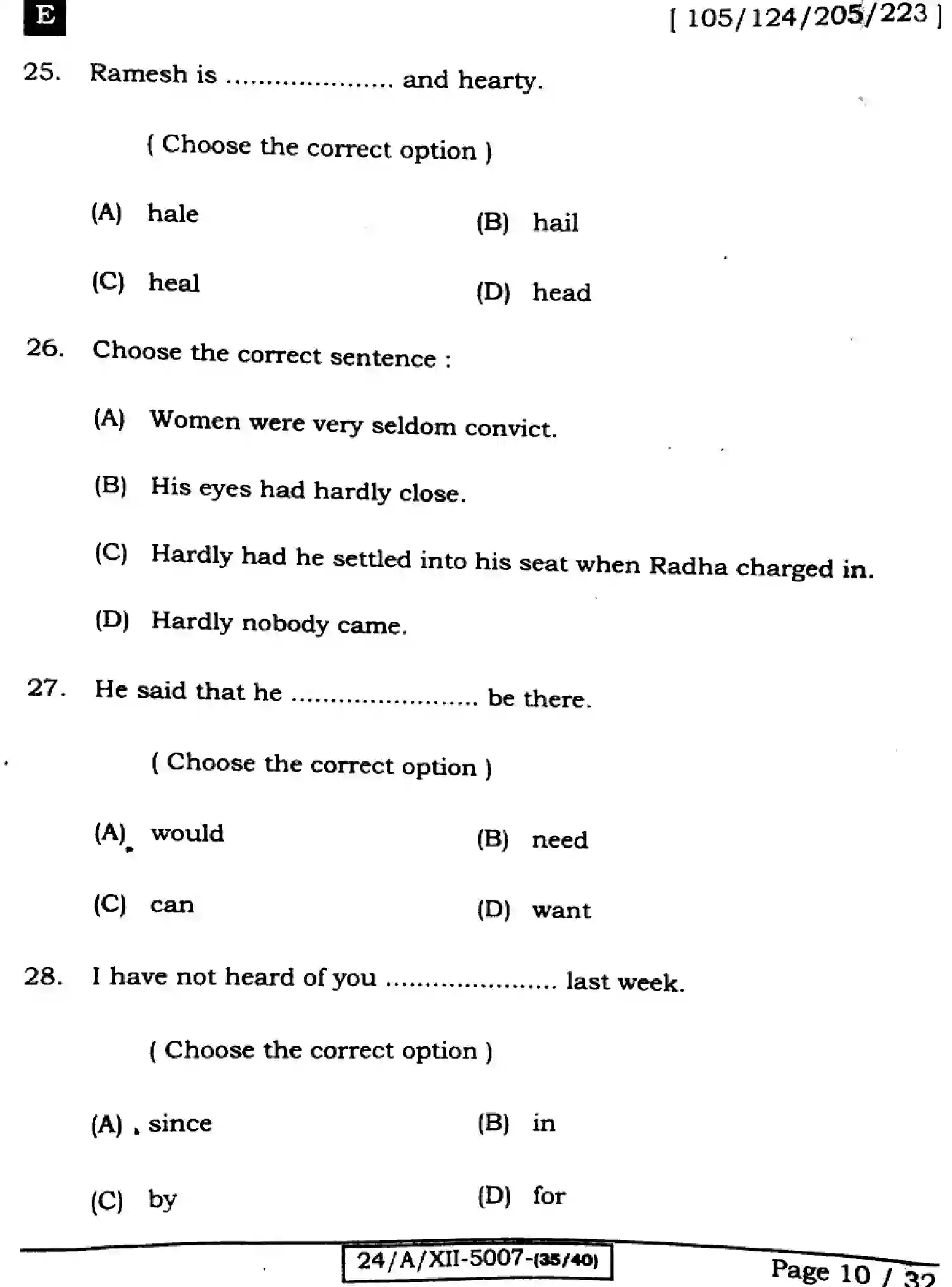 Bihar Board Class 12 2024 ENGLISH-105-SET-E Question Bank - Page 10
