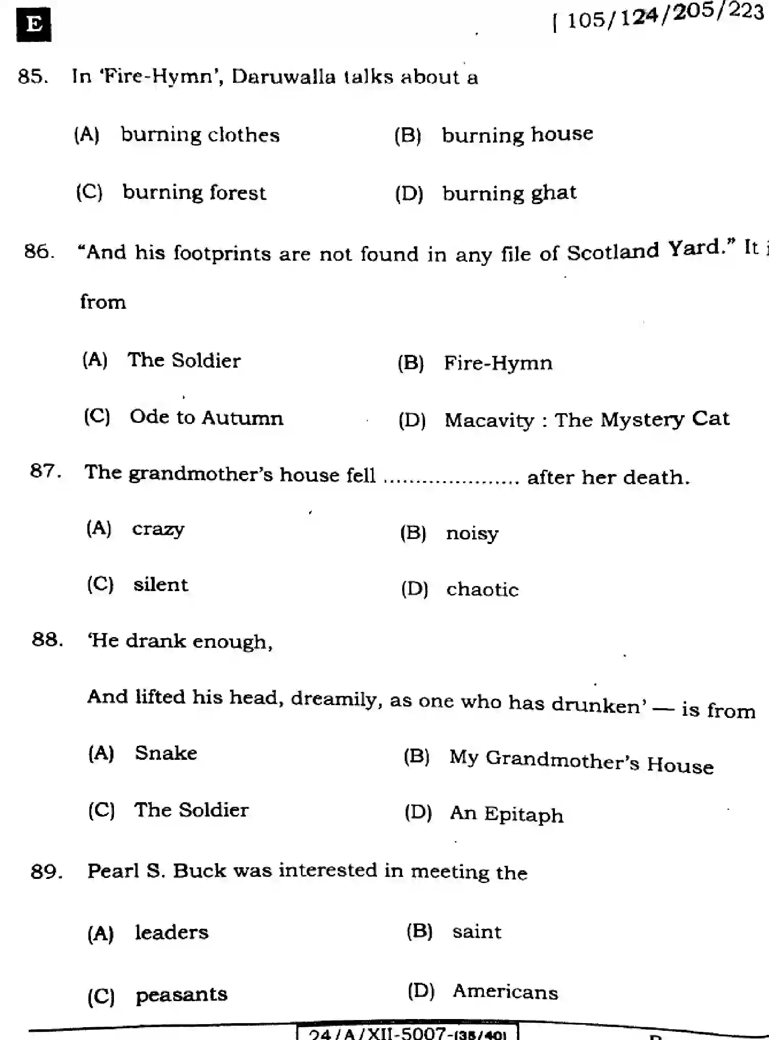 Bihar Board Class 12 2024 ENGLISH-105-SET-E Question Bank - Page 24