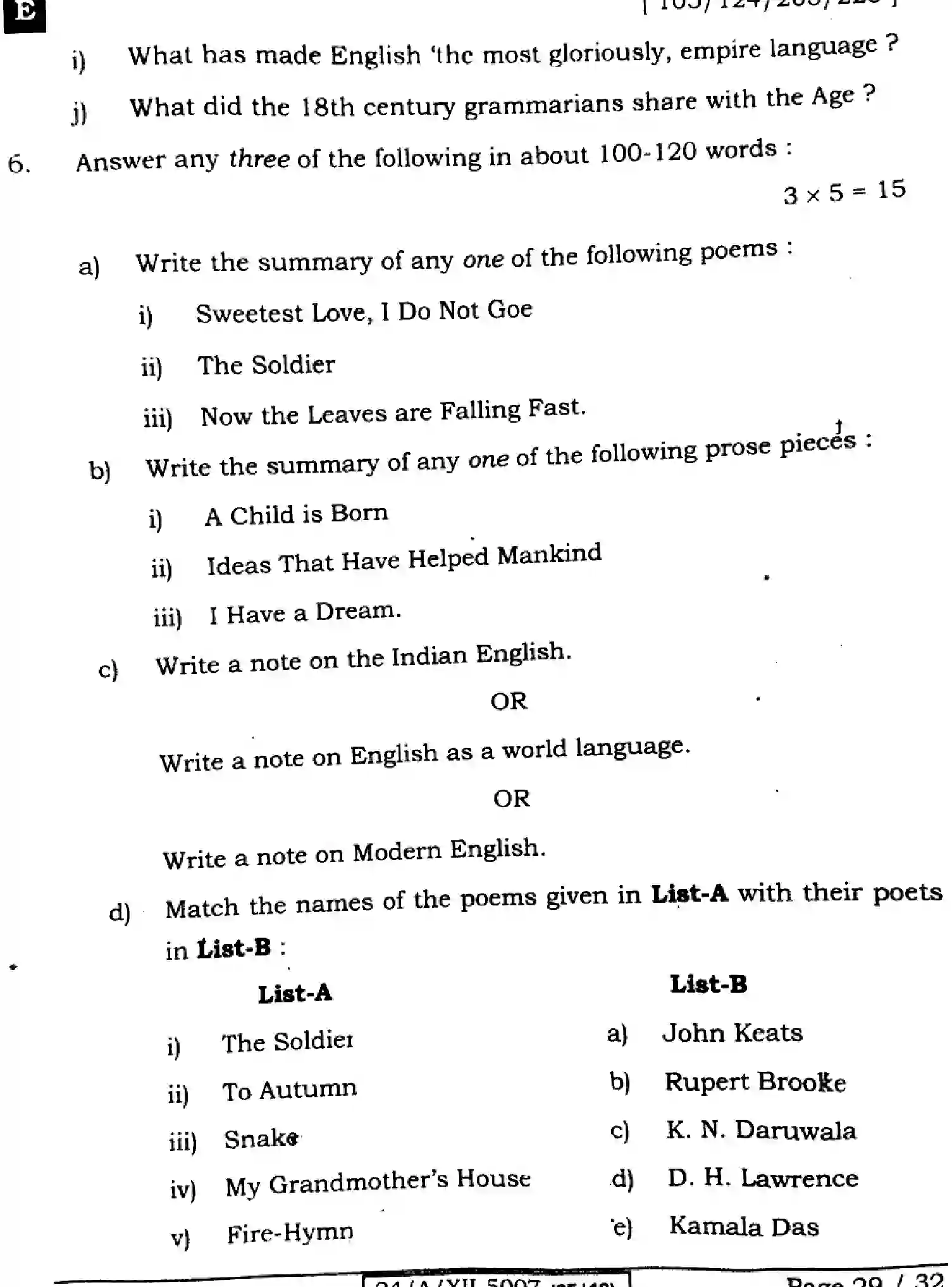 Bihar Board Class 12 2024 ENGLISH-105-SET-E Question Bank - Page 29