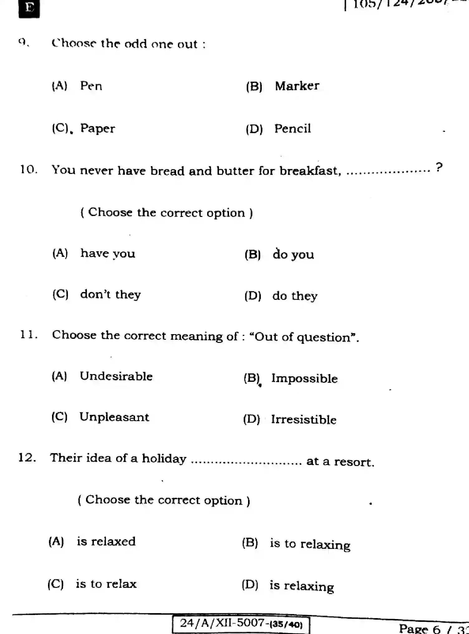 Bihar Board Class 12 2024 ENGLISH-105-SET-E Question Bank - Page 6