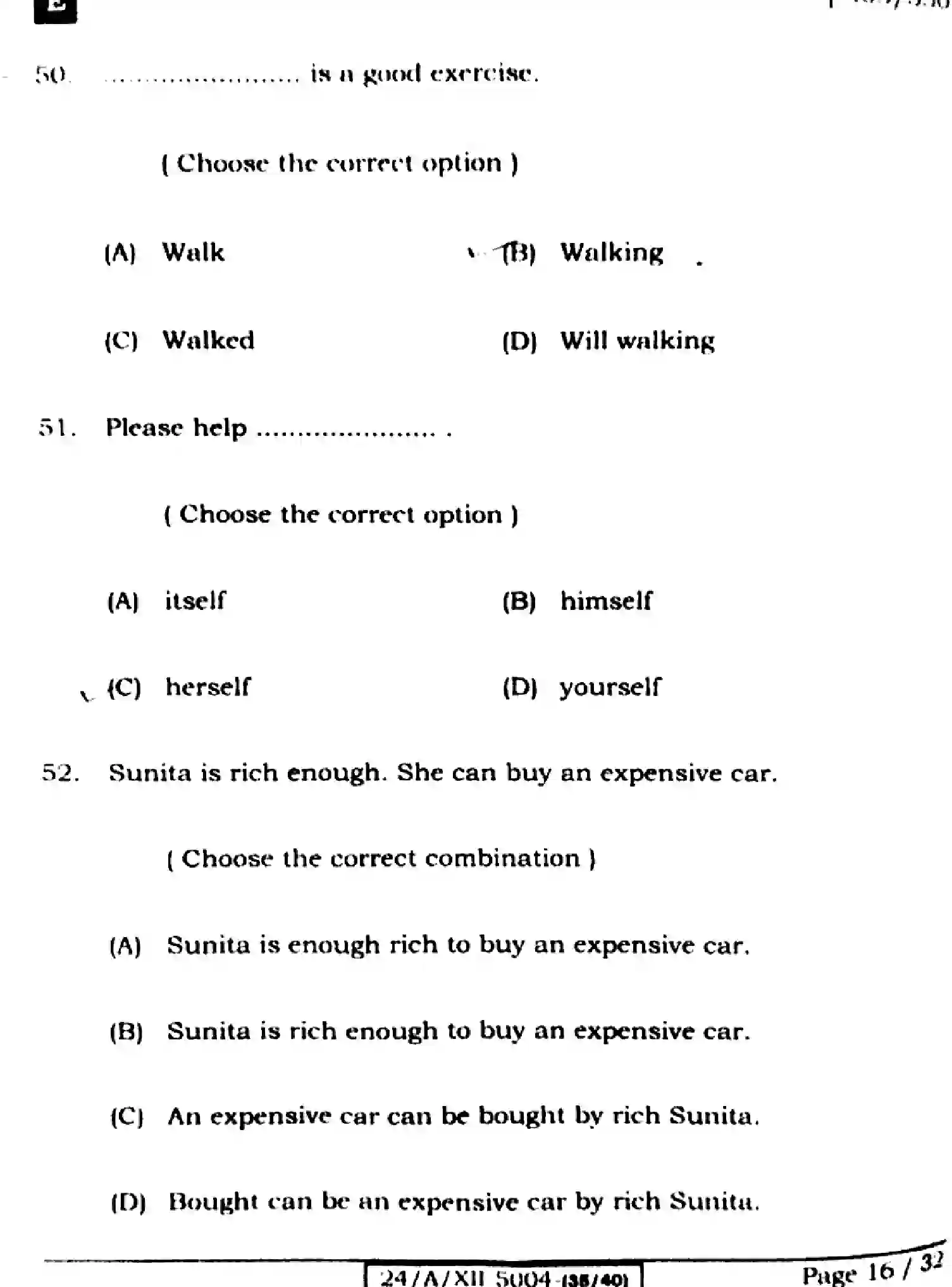 Bihar Board Class 12 2024 ENGLISH-305-330-SET-E Question Bank - Page 16