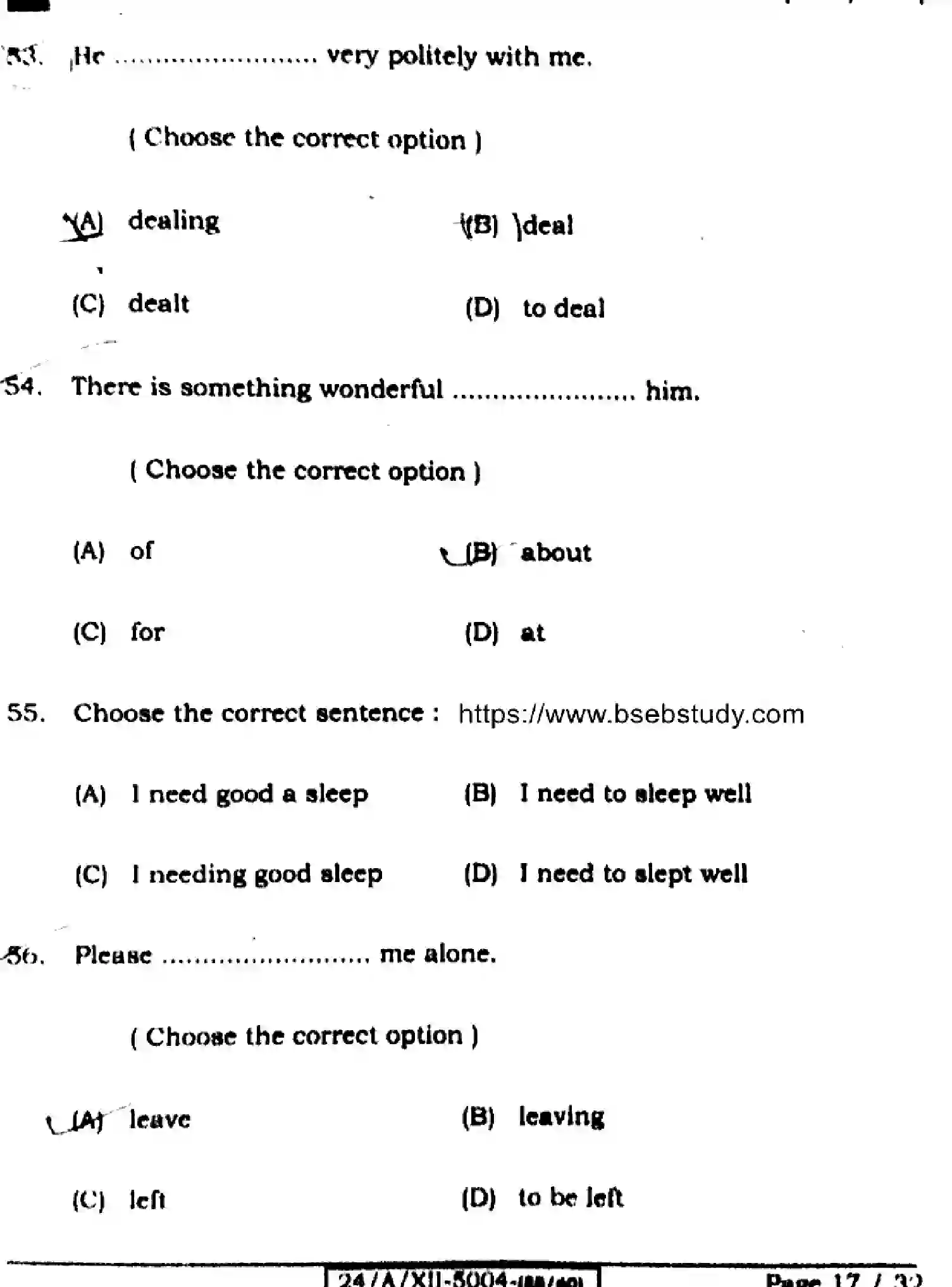 Bihar Board Class 12 2024 ENGLISH-305-330-SET-E Question Bank - Page 17