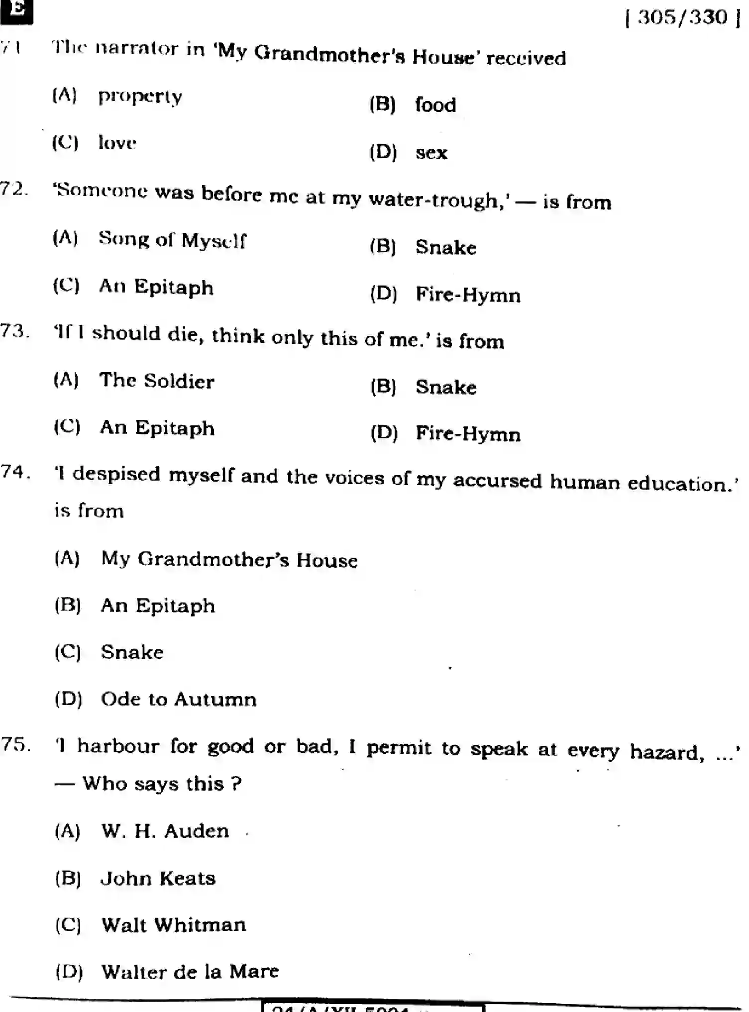 Bihar Board Class 12 2024 ENGLISH-305-330-SET-E Question Bank - Page 21