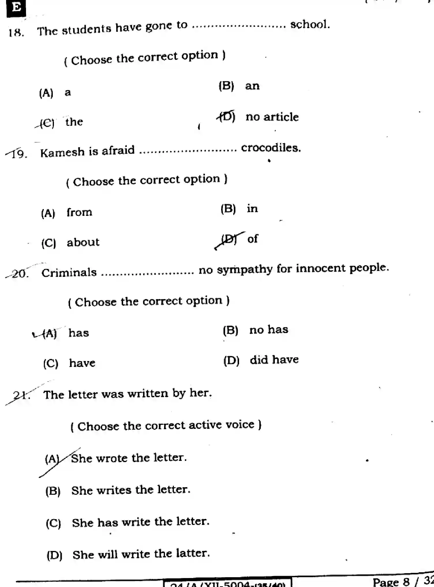 Bihar Board Class 12 2024 ENGLISH-305-330-SET-E Question Bank - Page 8