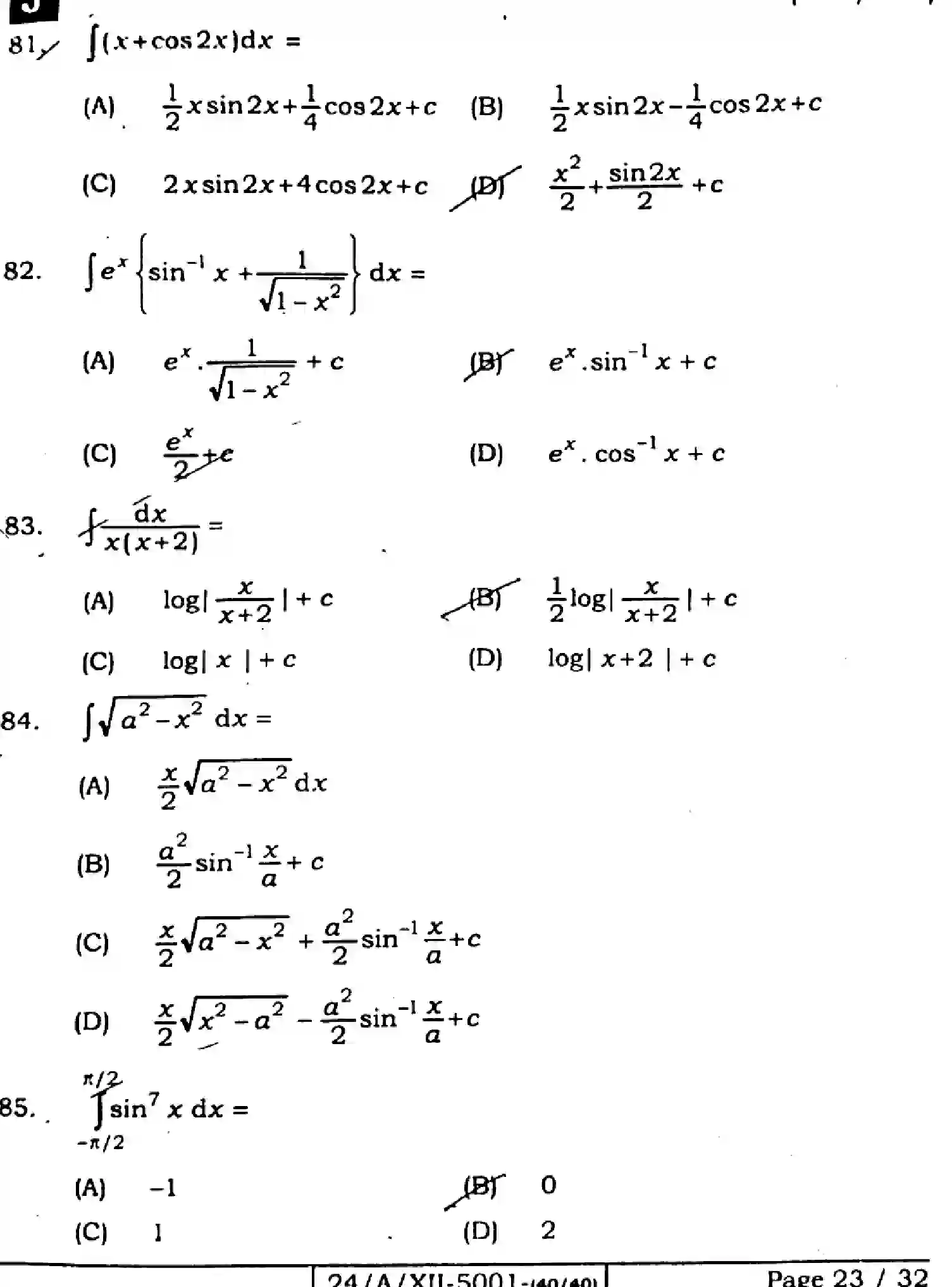 Bihar Board Class 12 2024 MATHEMATICS-ELECTIVE-121-327-SET-J Question Bank - Page 23