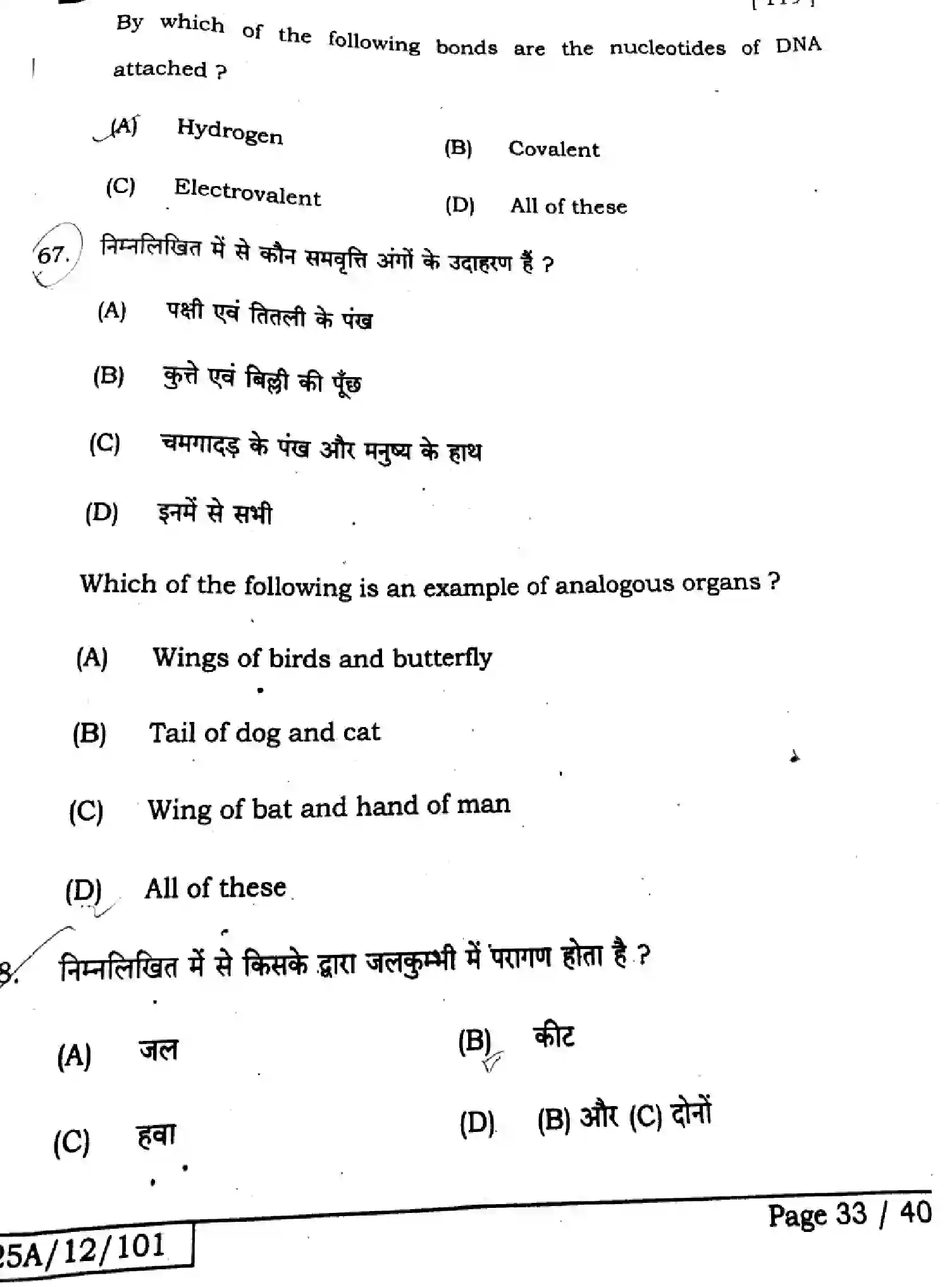 Bihar Board Class 12 2025 BIOLOGY-119-SET-B Question Bank - Page 33
