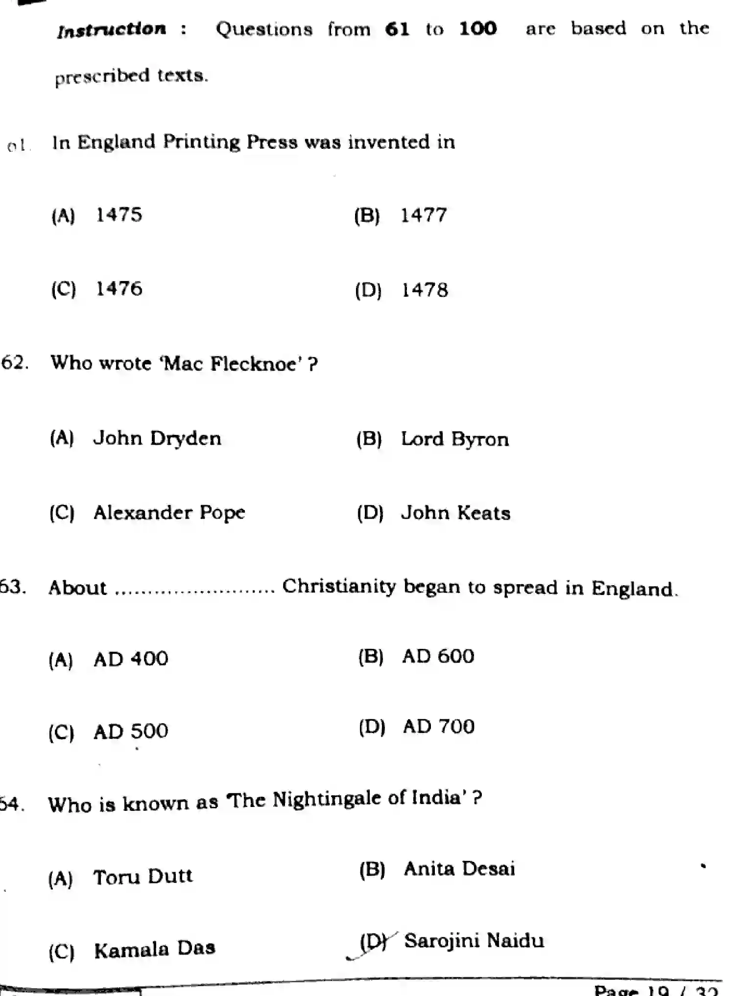 Bihar Board Class 12 2025 ENGLISH-105-124-205-223-SET-1 Question Bank - Page 19