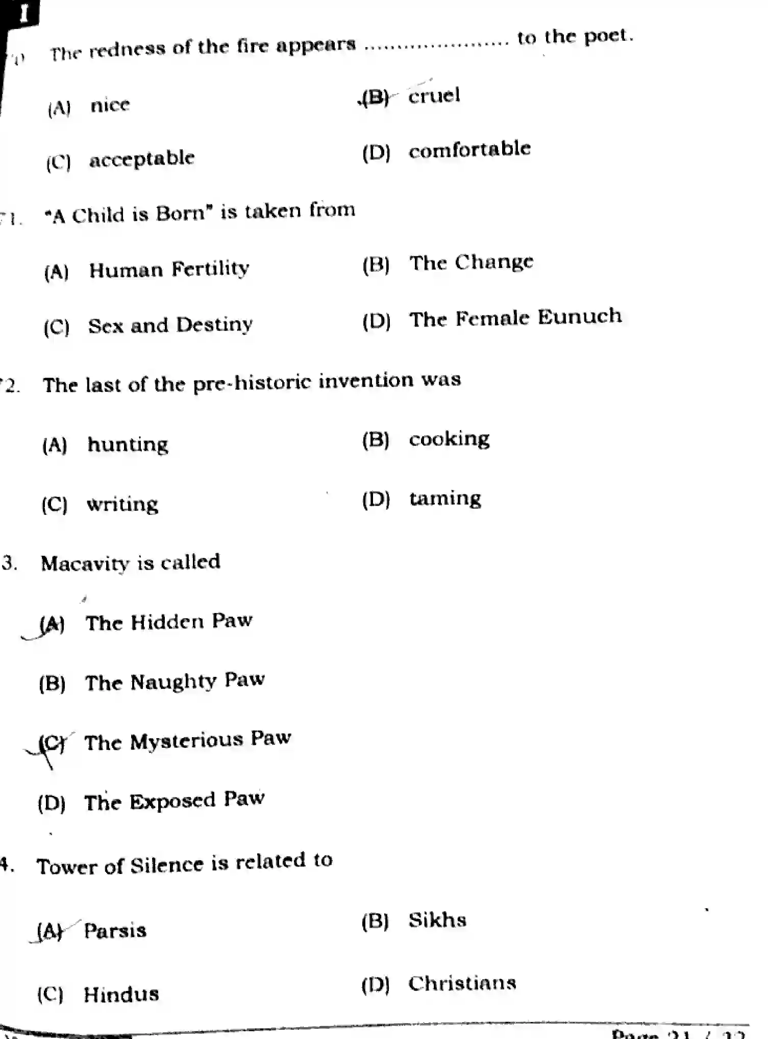 Bihar Board Class 12 2025 ENGLISH-105-124-205-223-SET-1 Question Bank - Page 21