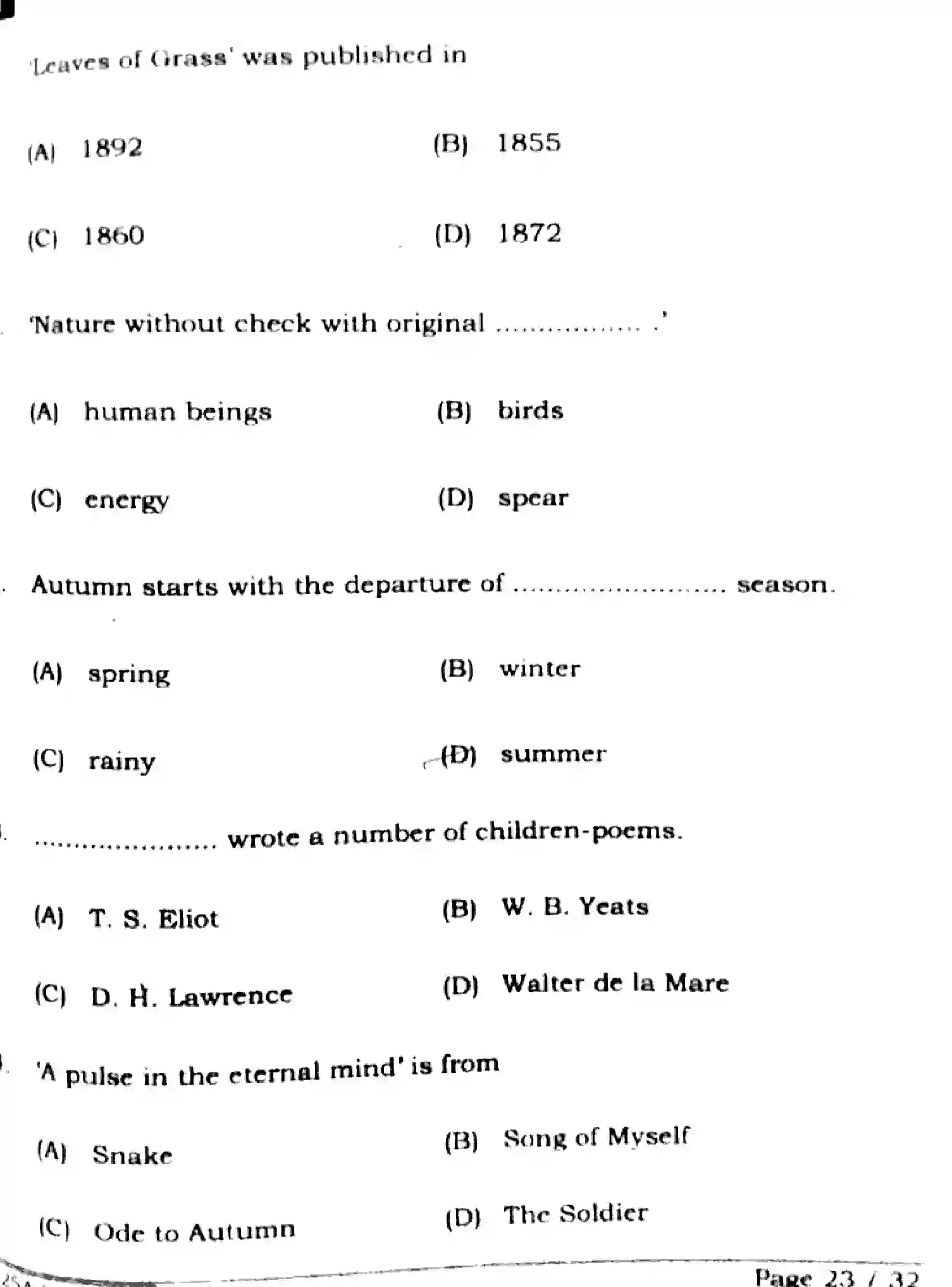 Bihar Board Class 12 2025 ENGLISH-105-124-205-223-SET-1 Question Bank - Page 23
