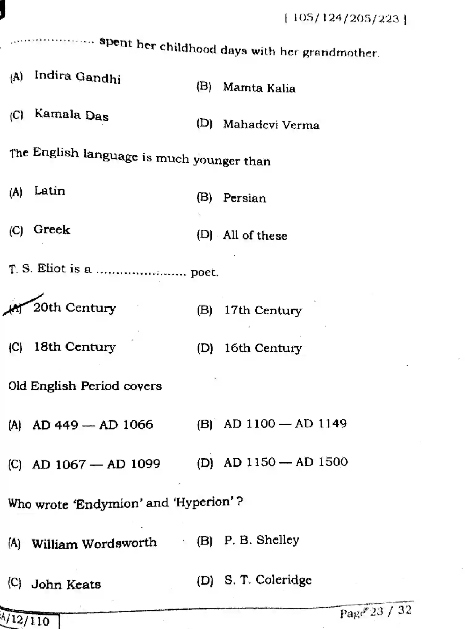Bihar Board Class 12 2025 ENGLISH-105-124-205-223-SET-A Question Bank - Page 22