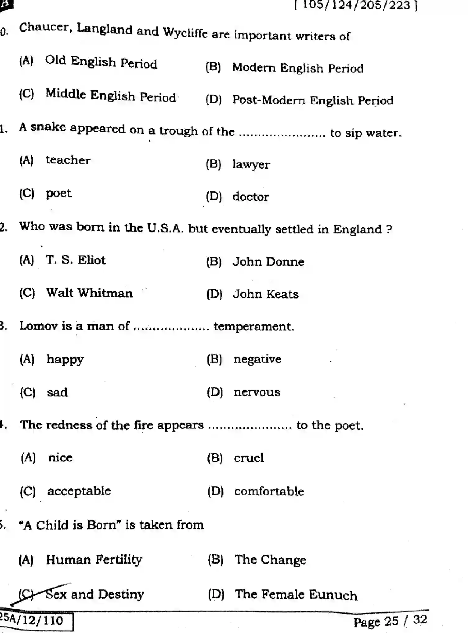 Bihar Board Class 12 2025 ENGLISH-105-124-205-223-SET-A Question Bank - Page 24