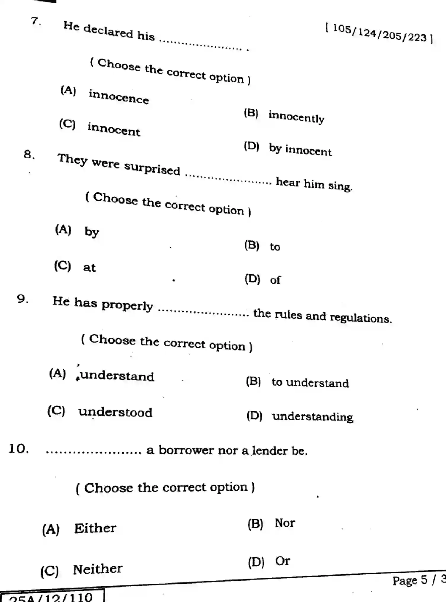 Bihar Board Class 12 2025 ENGLISH-105-124-205-223-SET-D Question Bank - Page 5