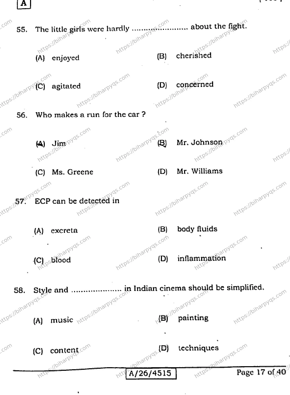 Bihar Board Class 10 2026 ENGLISH SET A Finals - Page 17