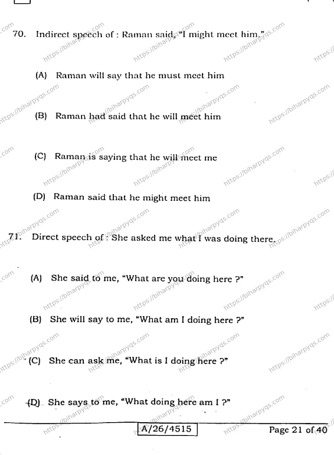 Bihar Board Class 10 2026 ENGLISH SET A Finals - Page 21