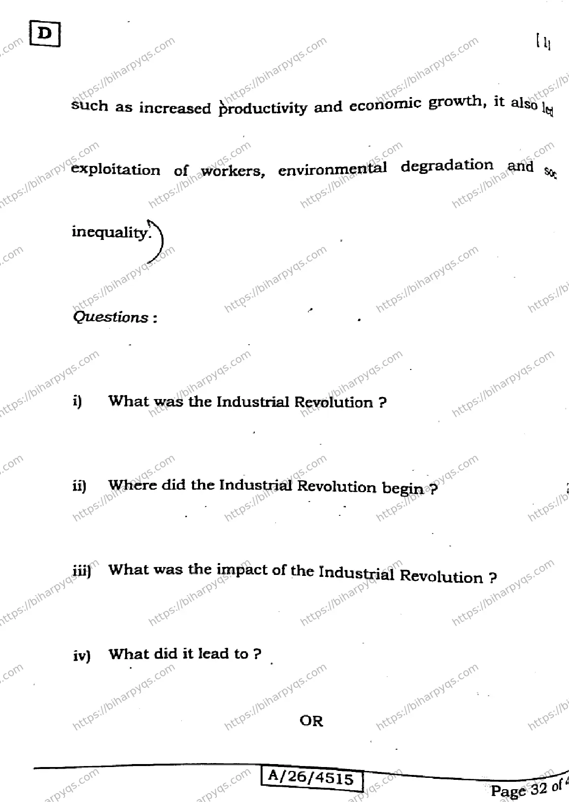 Bihar Board Class 10 2026 ENGLISH SET D Finals - Page 32