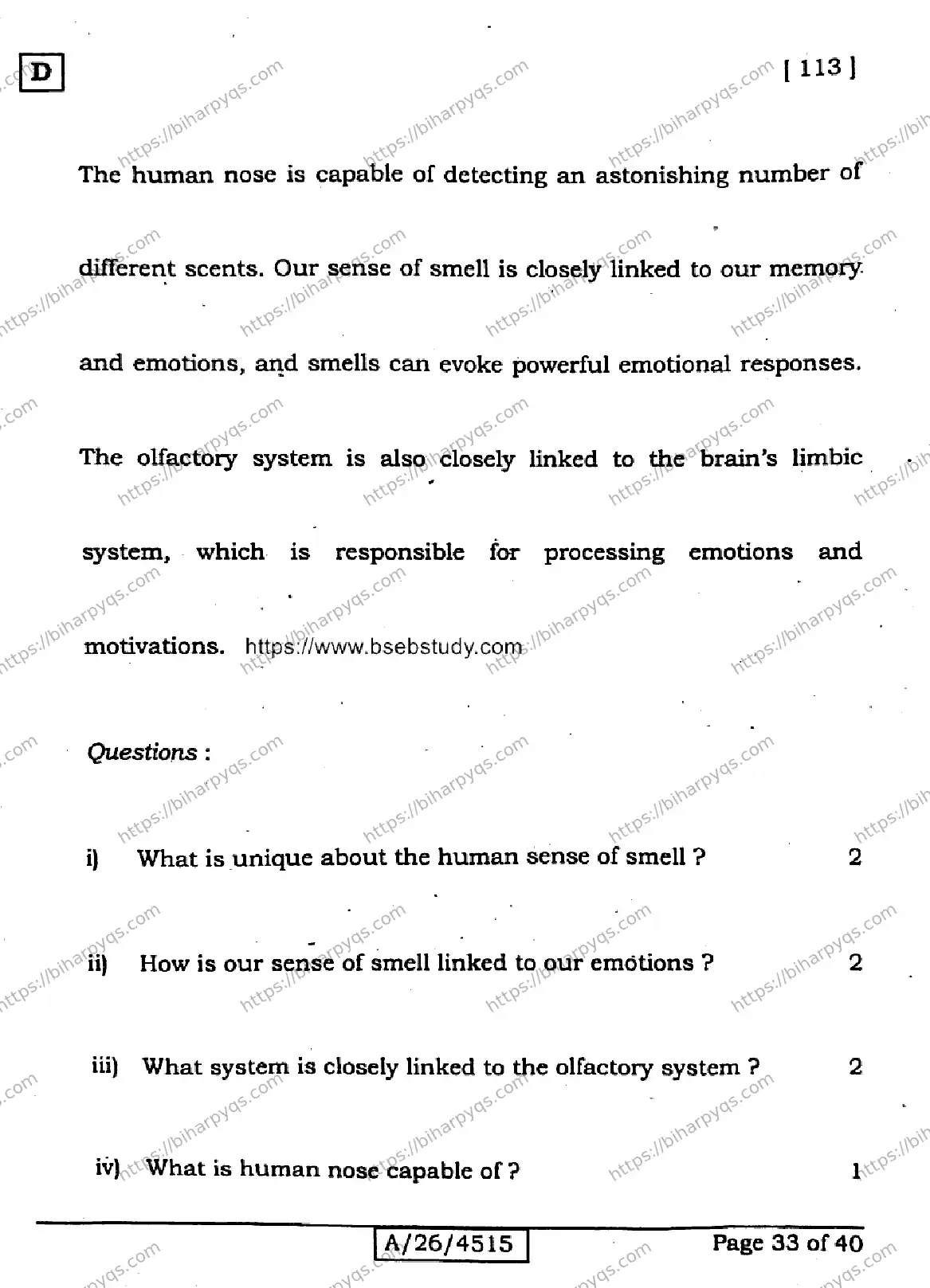 Bihar Board Class 10 2026 ENGLISH SET D Finals - Page 33