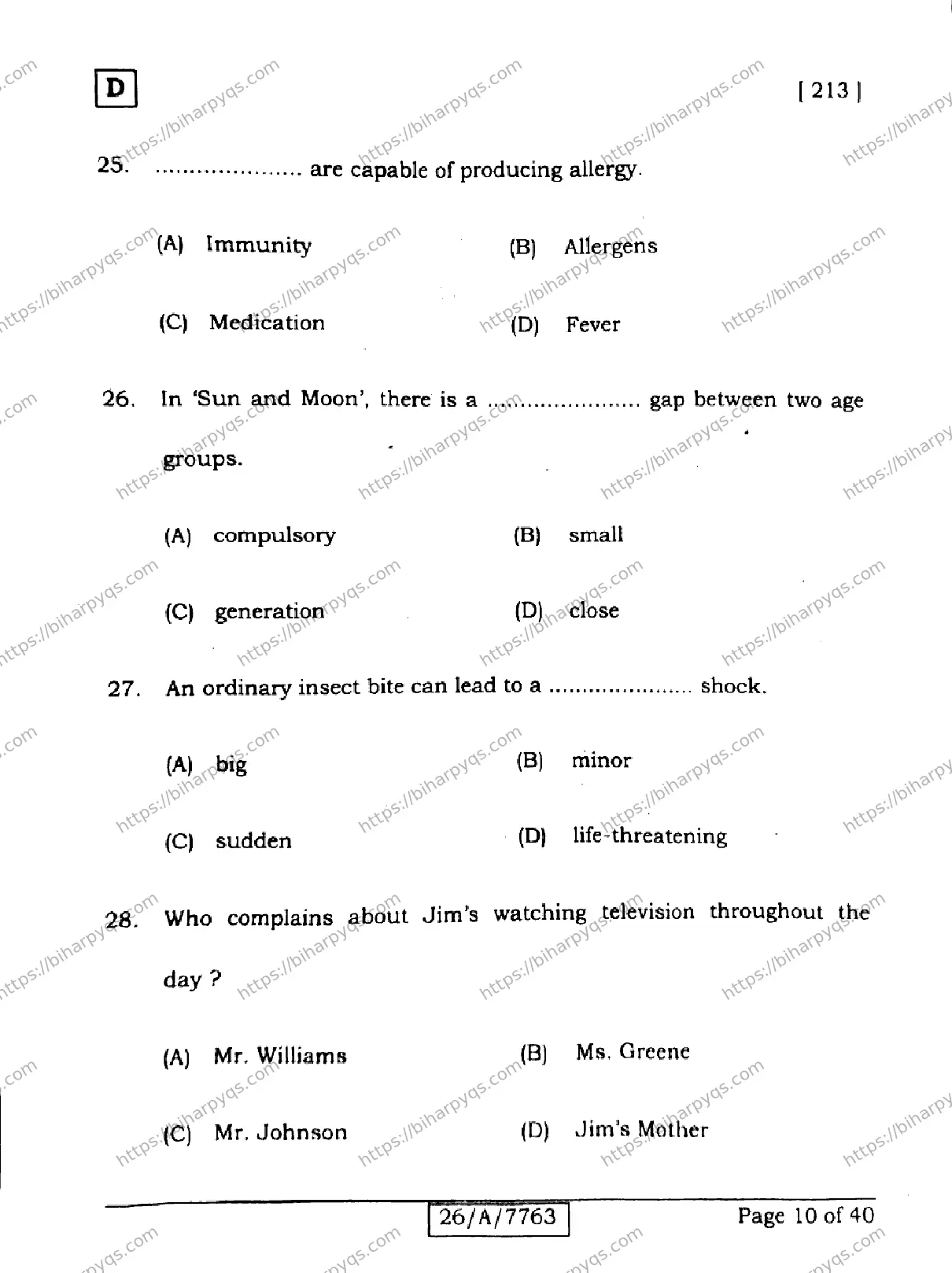 Bihar Board Class 10 2026 ENGLISH SET D2 Finals - Page 10