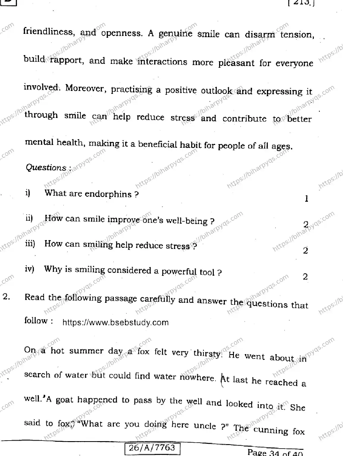Bihar Board Class 10 2026 ENGLISH SET D2 Finals - Page 34