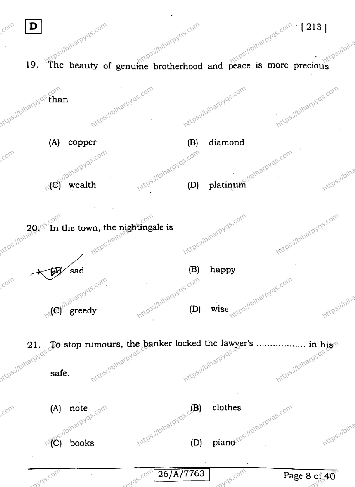Bihar Board Class 10 2026 ENGLISH SET D2 Finals - Page 8