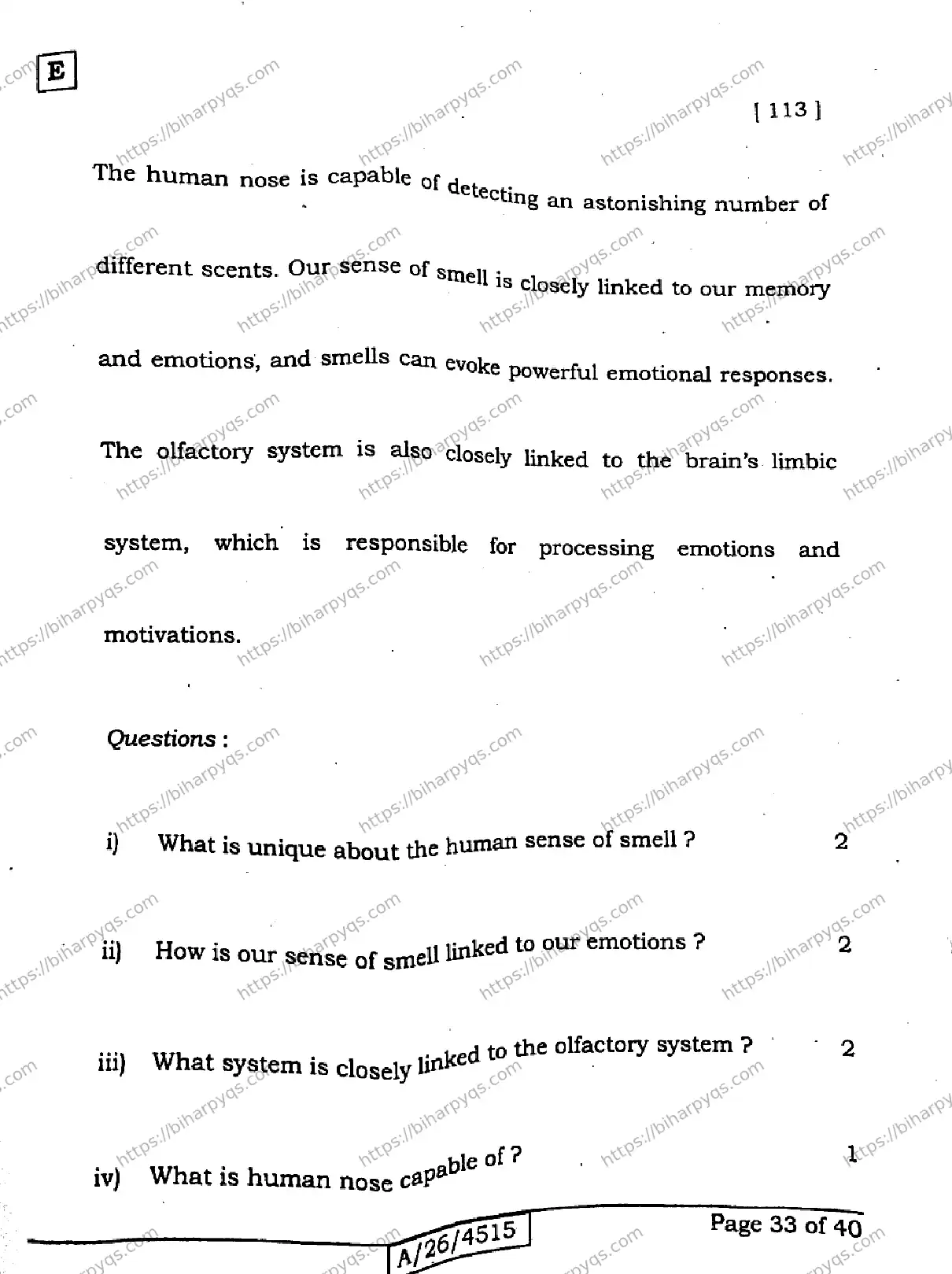 Bihar Board Class 10 2026 ENGLISH SET E Finals - Page 33