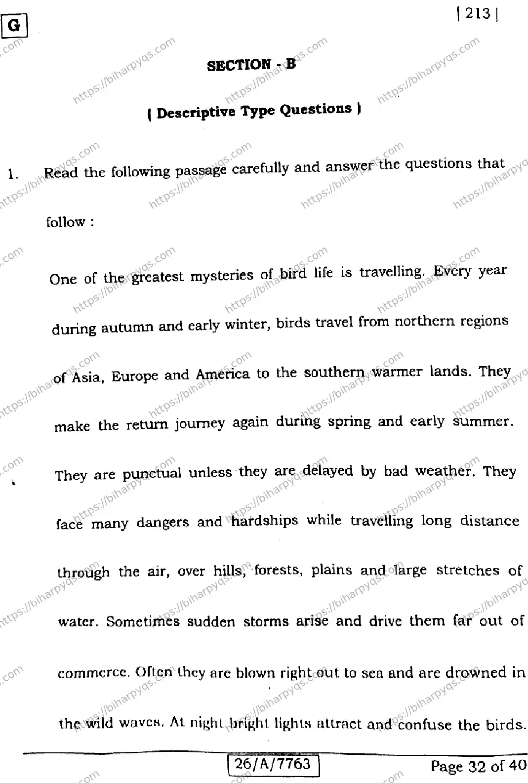 Bihar Board Class 10 2026 ENGLISH SET G Finals - Page 32