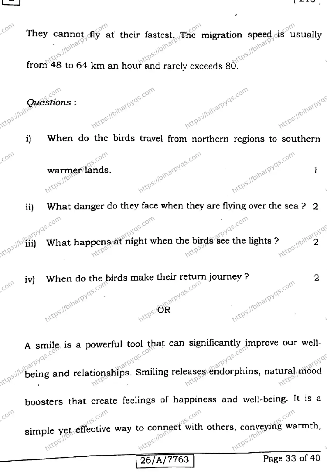 Bihar Board Class 10 2026 ENGLISH SET G Finals - Page 33