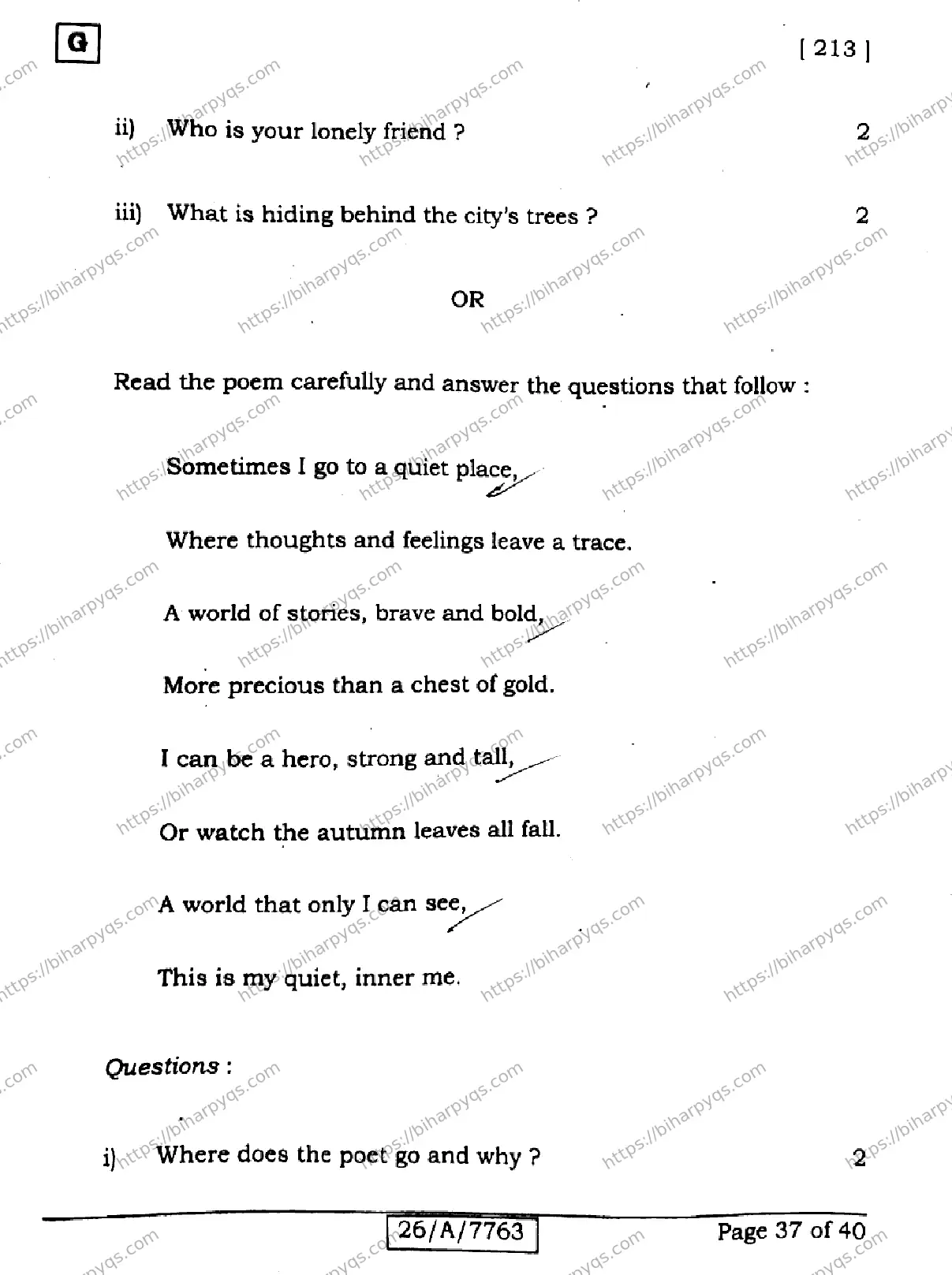 Bihar Board Class 10 2026 ENGLISH SET G Finals - Page 37