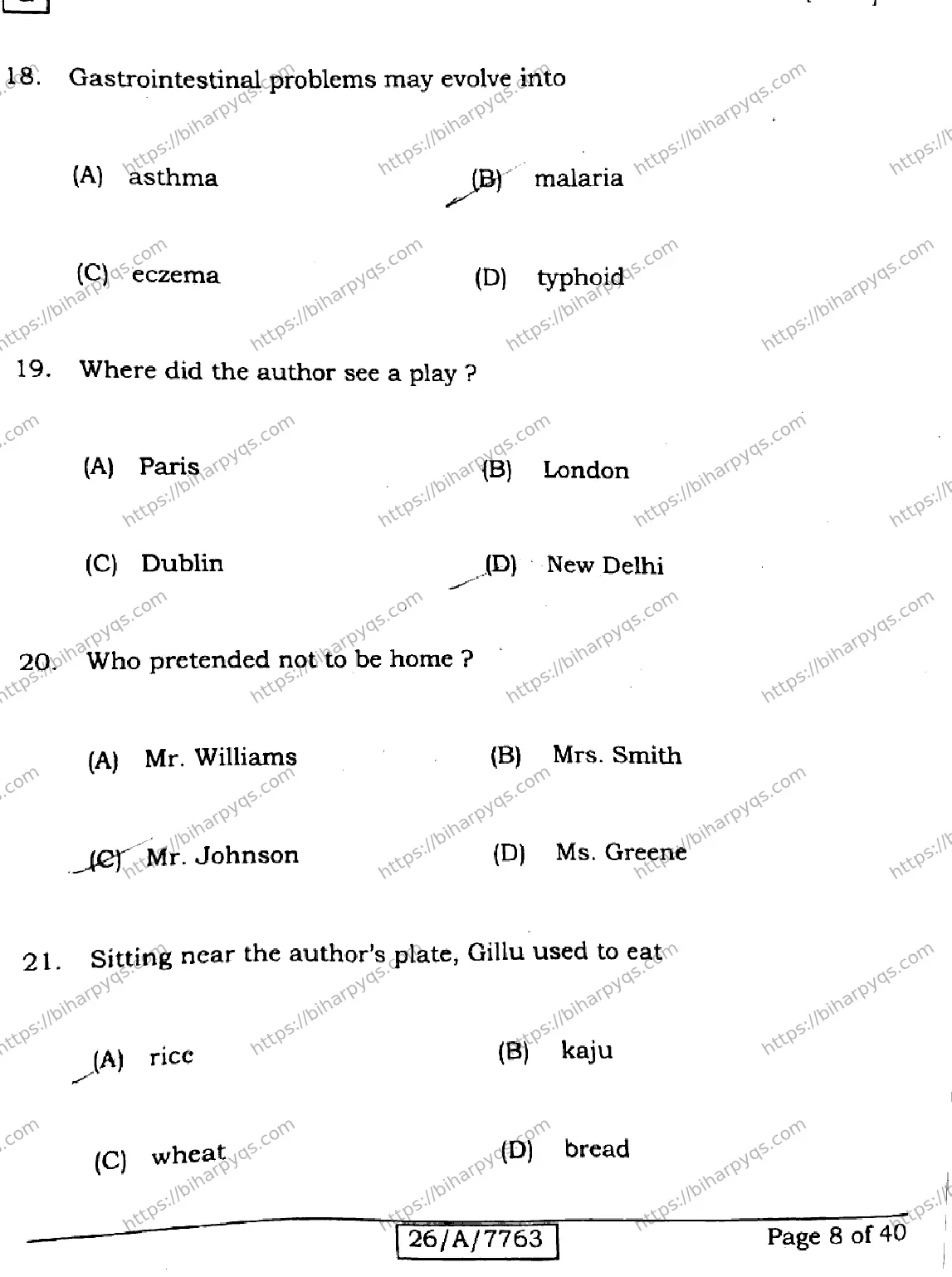 Bihar Board Class 10 2026 ENGLISH SET G Finals - Page 8