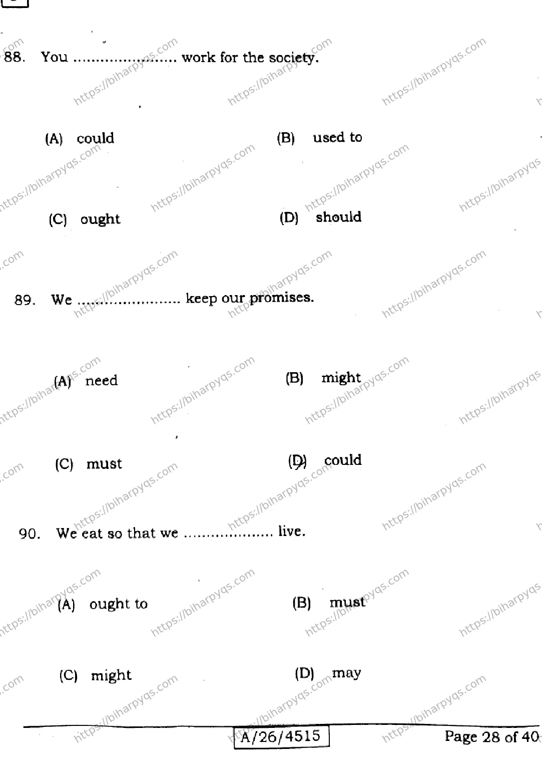 Bihar Board Class 10 2026 ENGLISH SET J Finals - Page 28
