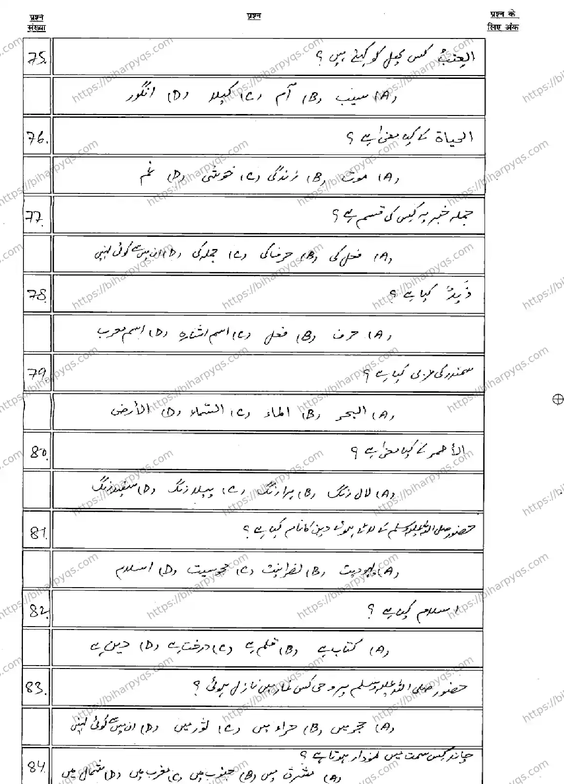 Bihar Board Class 10 2026 ARABIC Model Papers - Page 10