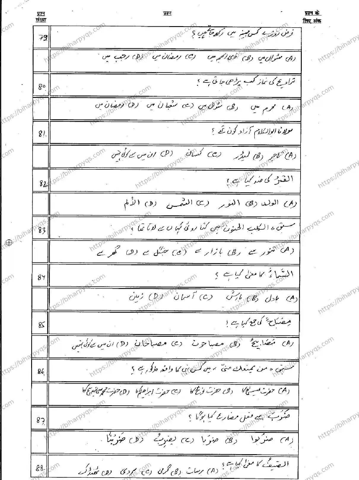 Bihar Board Class 10 2026 ARABIC SIL Model Papers - Page 11