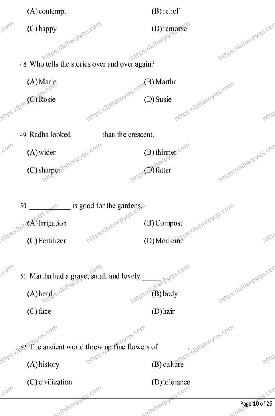 Bihar Board Class 10 2026 ENGLISH Model Papers - Page 10