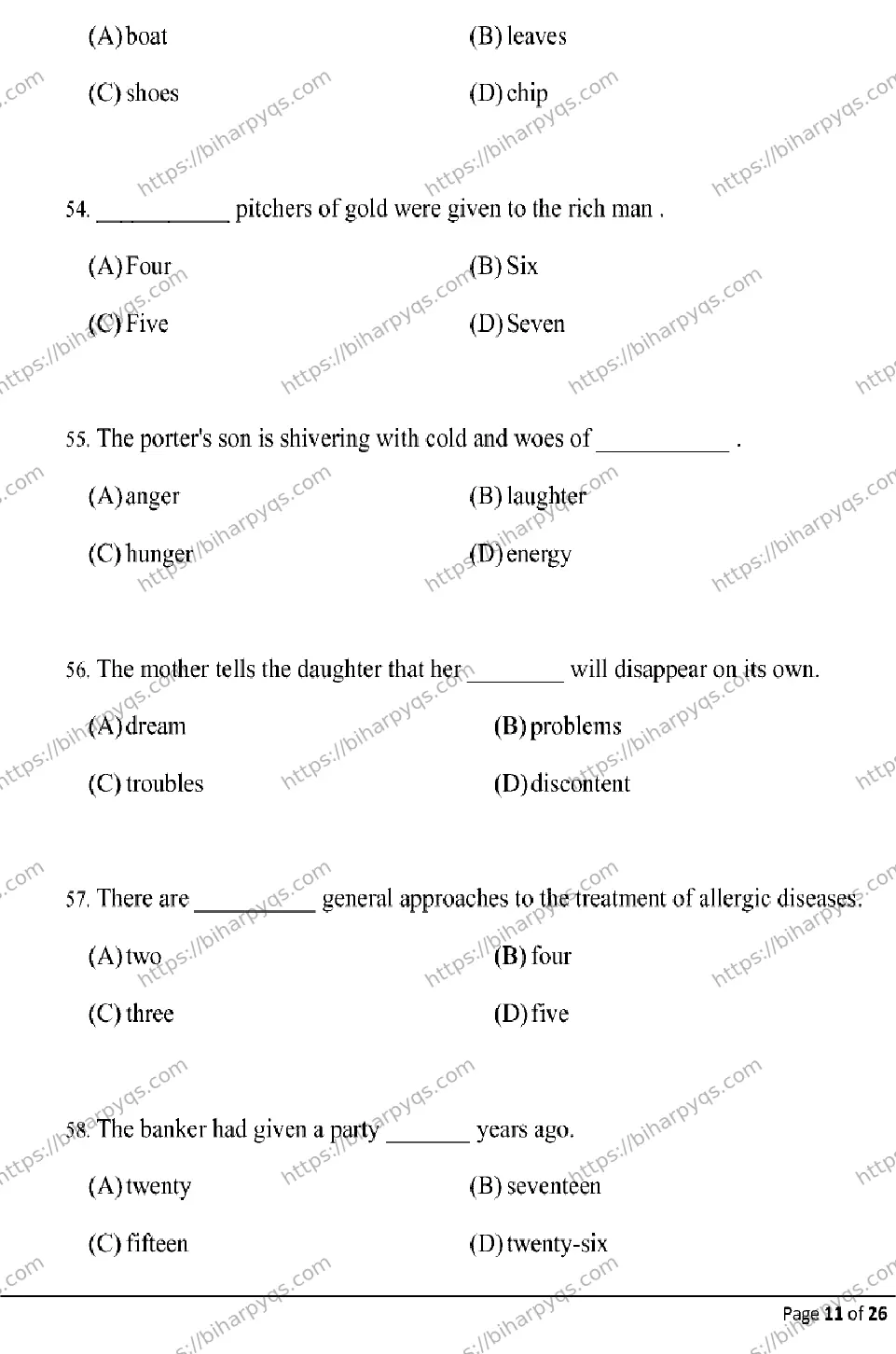 Bihar Board Class 10 2026 ENGLISH Model Papers - Page 11