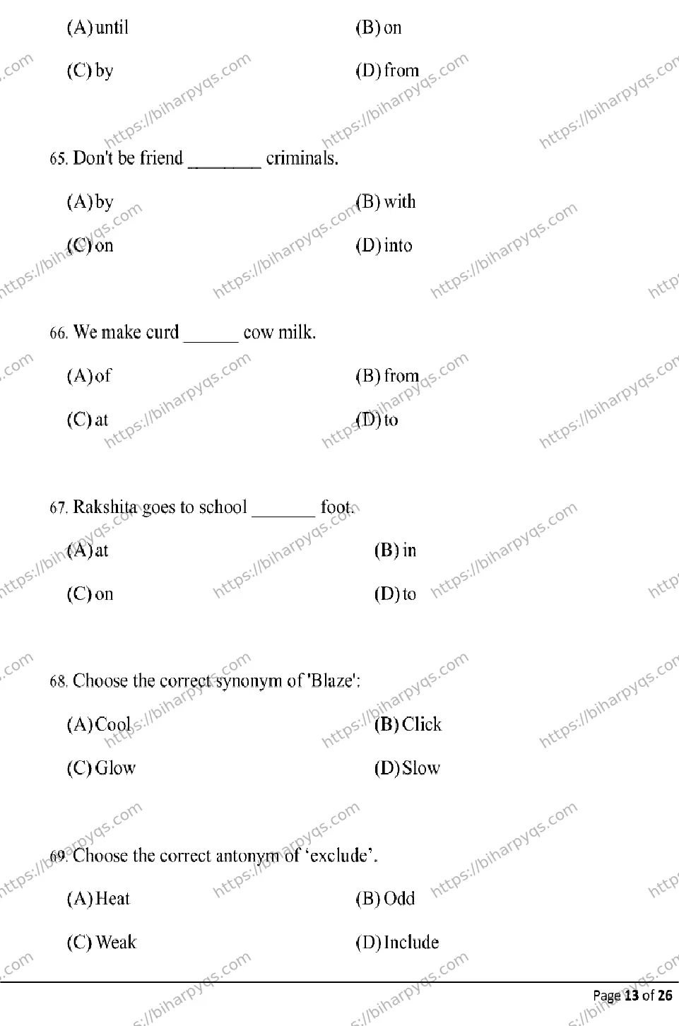 Bihar Board Class 10 2026 ENGLISH Model Papers - Page 13