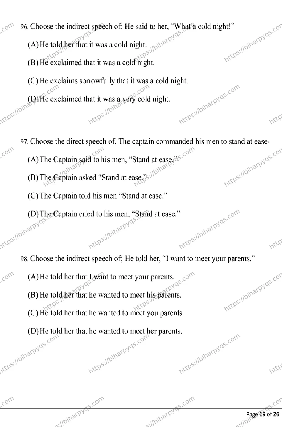 Bihar Board Class 10 2026 ENGLISH Model Papers - Page 19