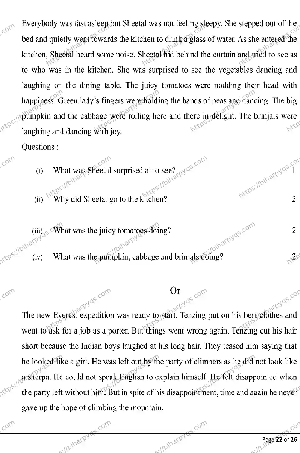 Bihar Board Class 10 2026 ENGLISH Model Papers - Page 22