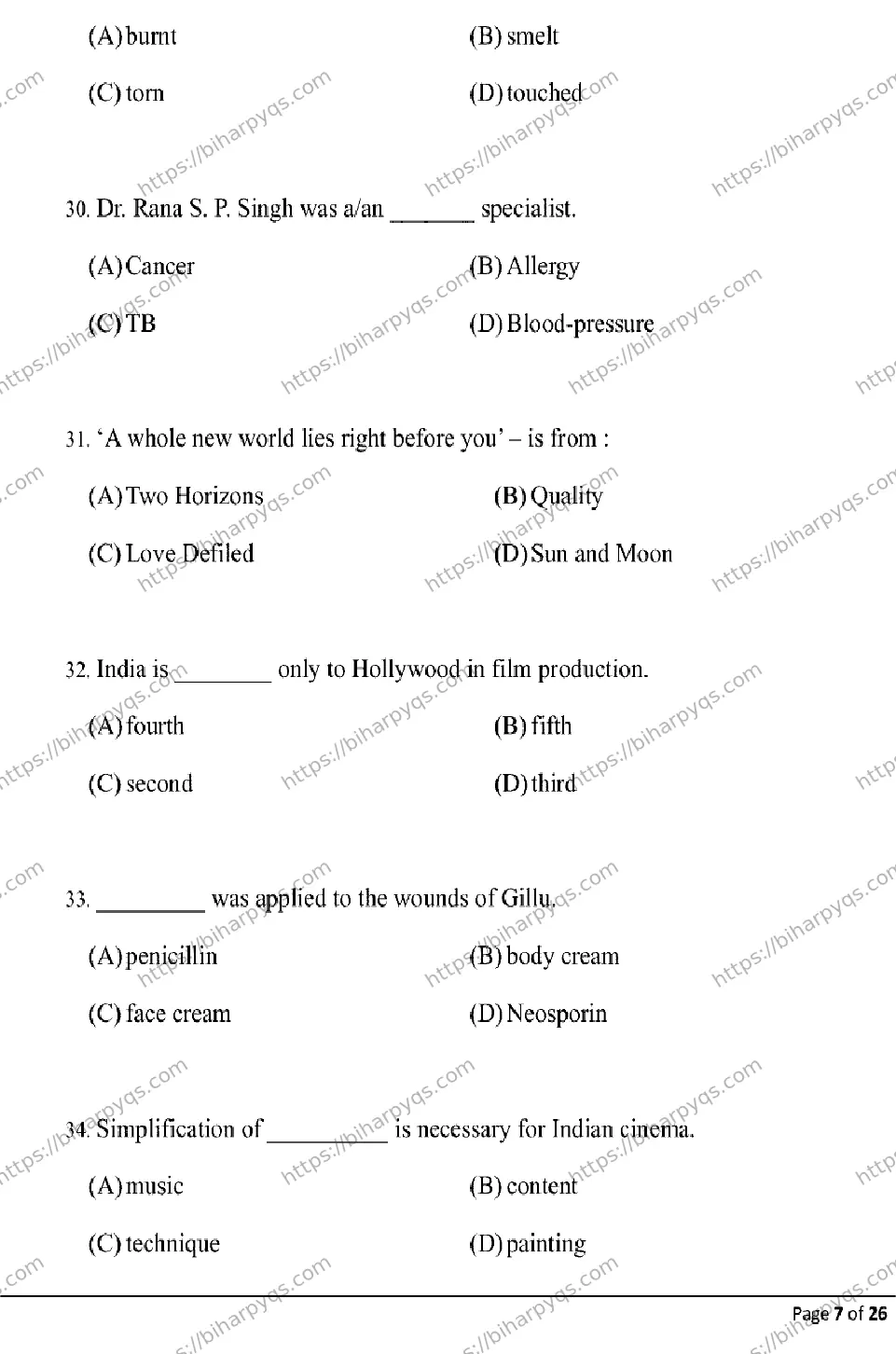 Bihar Board Class 10 2026 ENGLISH Model Papers - Page 7