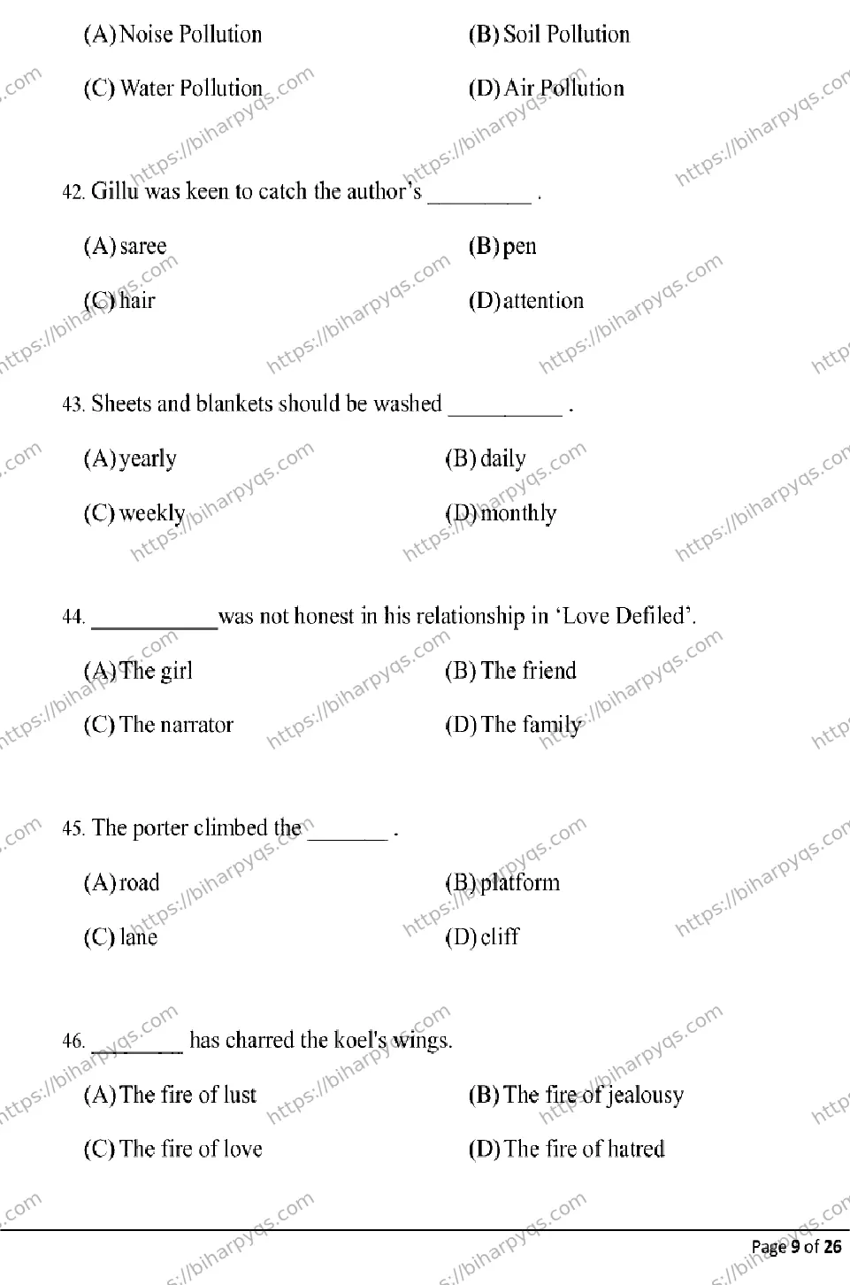 Bihar Board Class 10 2026 ENGLISH Model Papers - Page 9