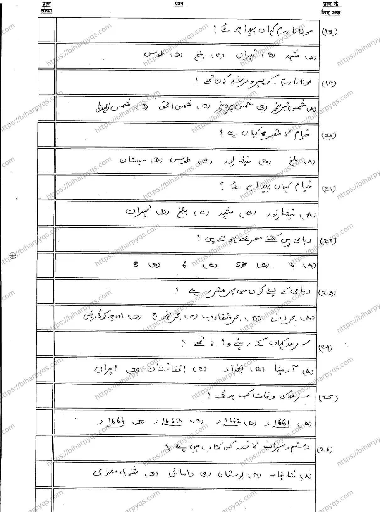 Bihar Board Class 10 2026 PERSIAN Model Papers - Page 5
