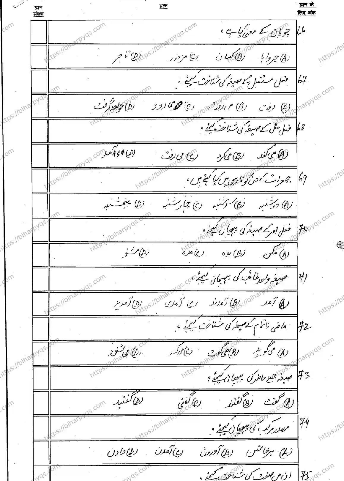 Bihar Board Class 10 2026 PERSIAN SIL Model Papers - Page 10