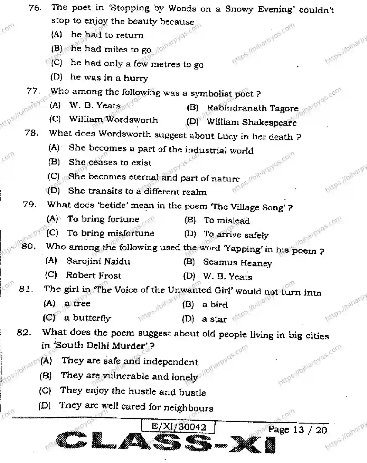 Bihar Board Class 11 2026 ENGLISH Finals - Page 13